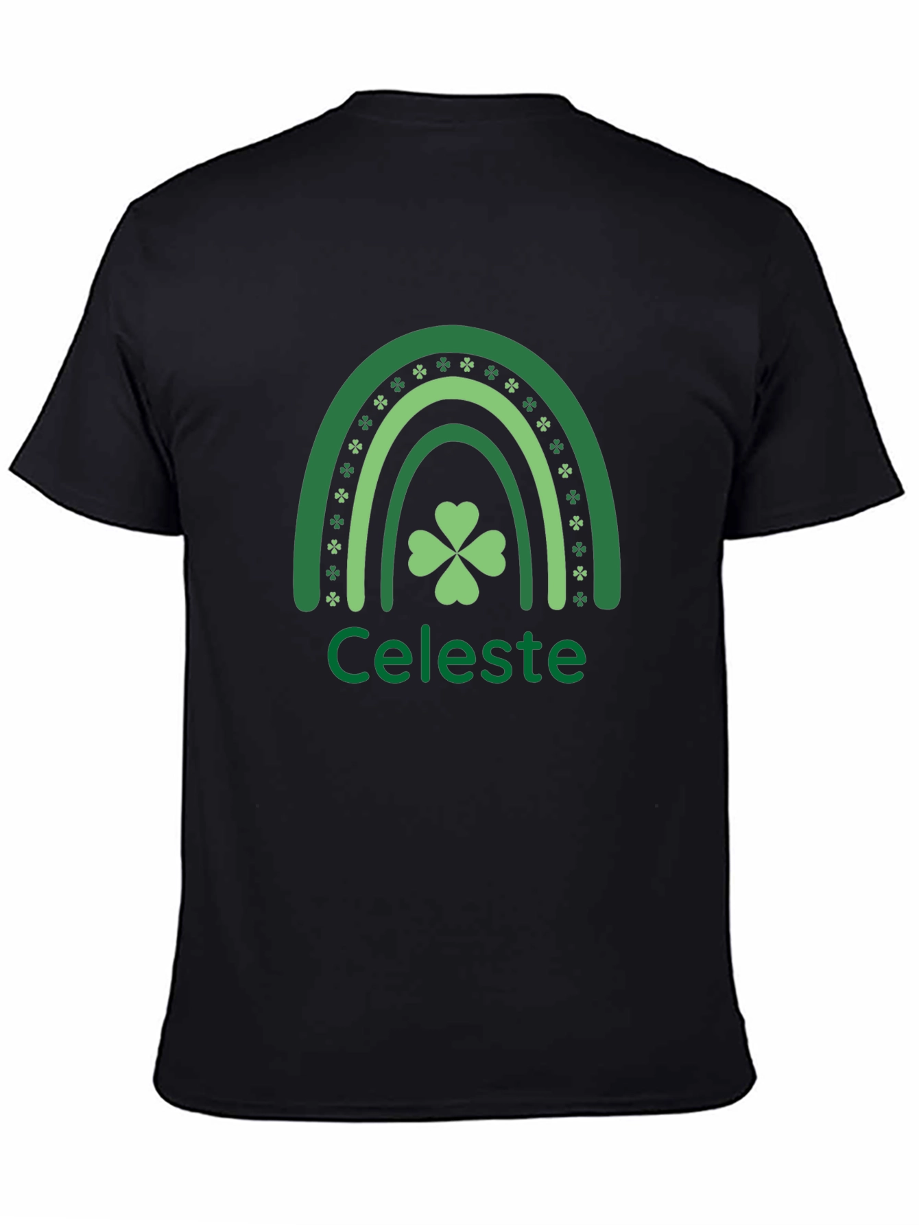 Celeste St. Patricks Day Shamrock Rainbow T-Shirt