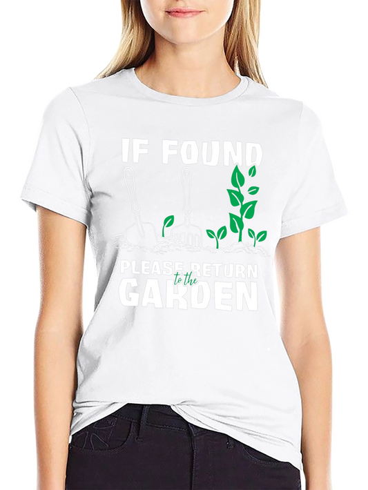 If Found Return to the Garden Black T-Shirt