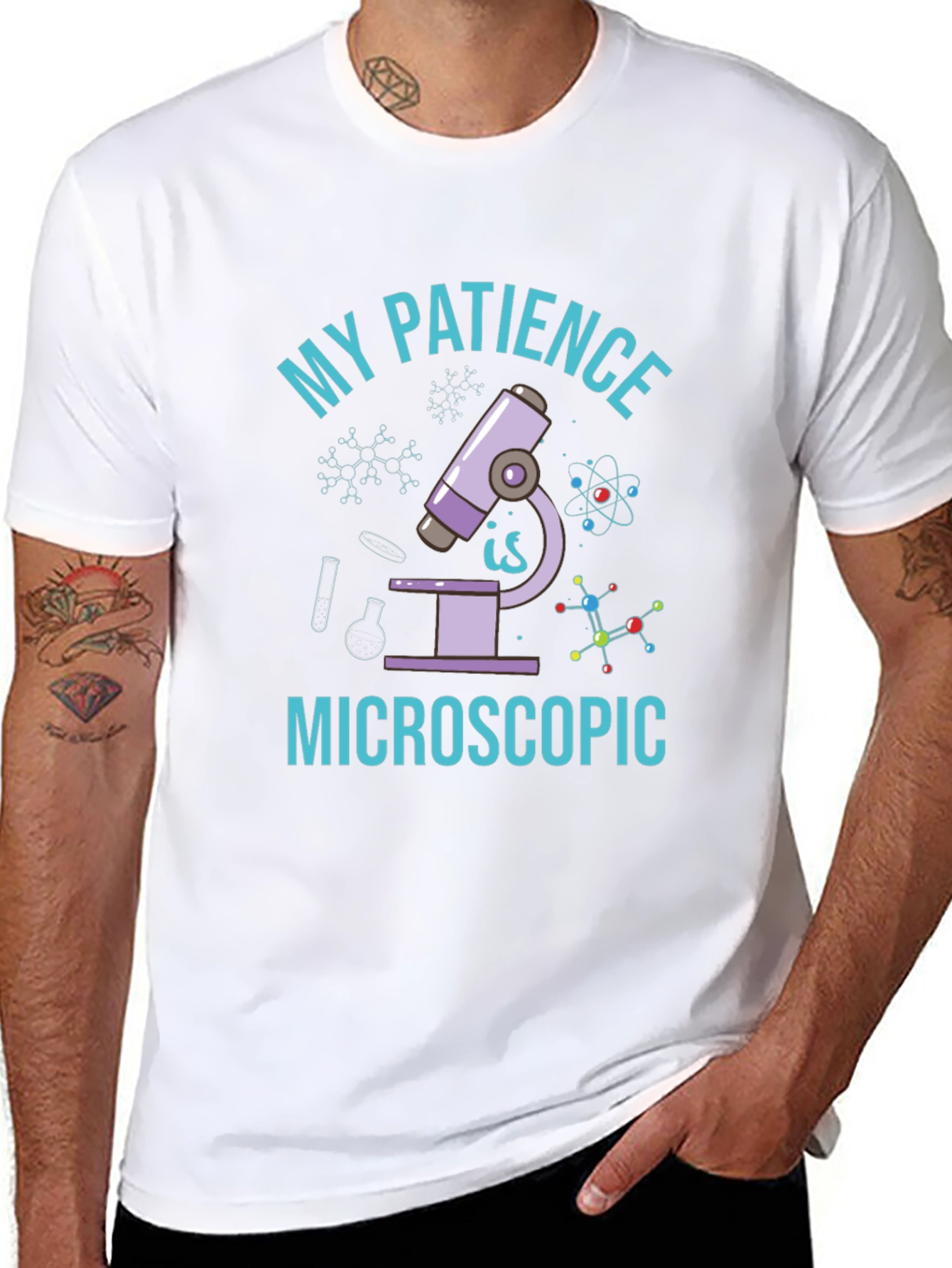 Funny Science T-Shirt - Microscopic Patience