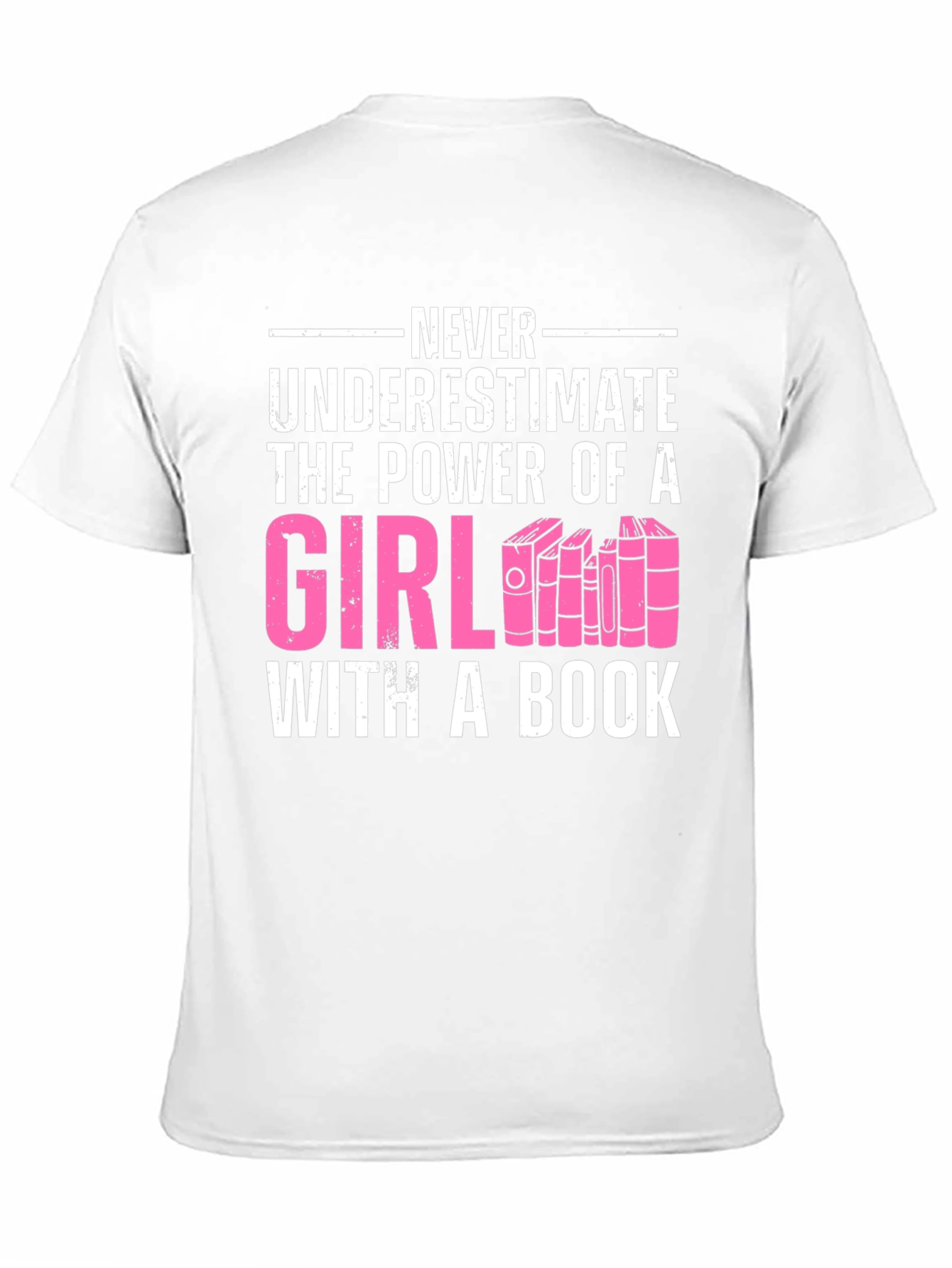 Never Underestimate Girl with a Book T-Shirt