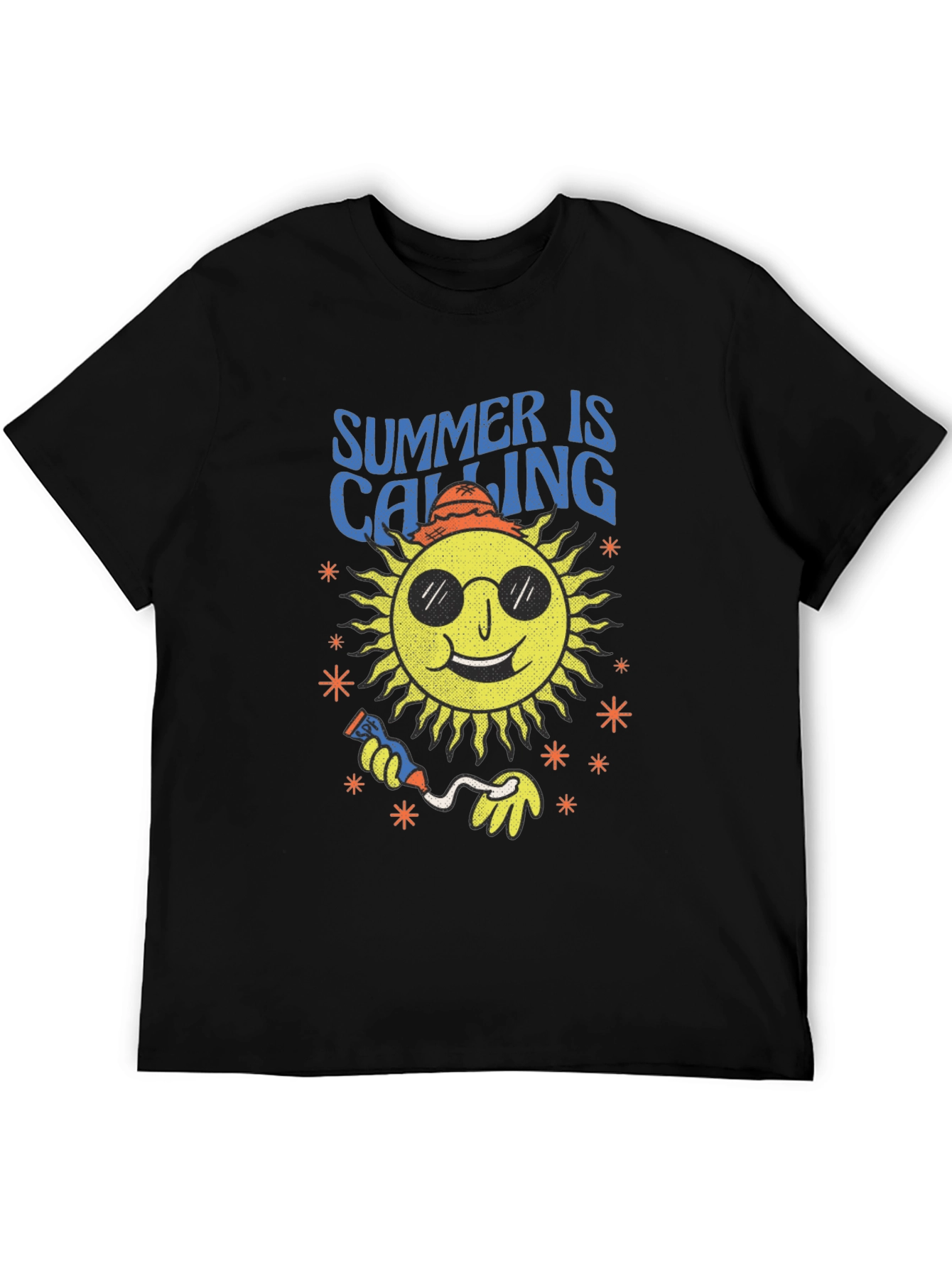 Summer Is Calling Black T-Shirt