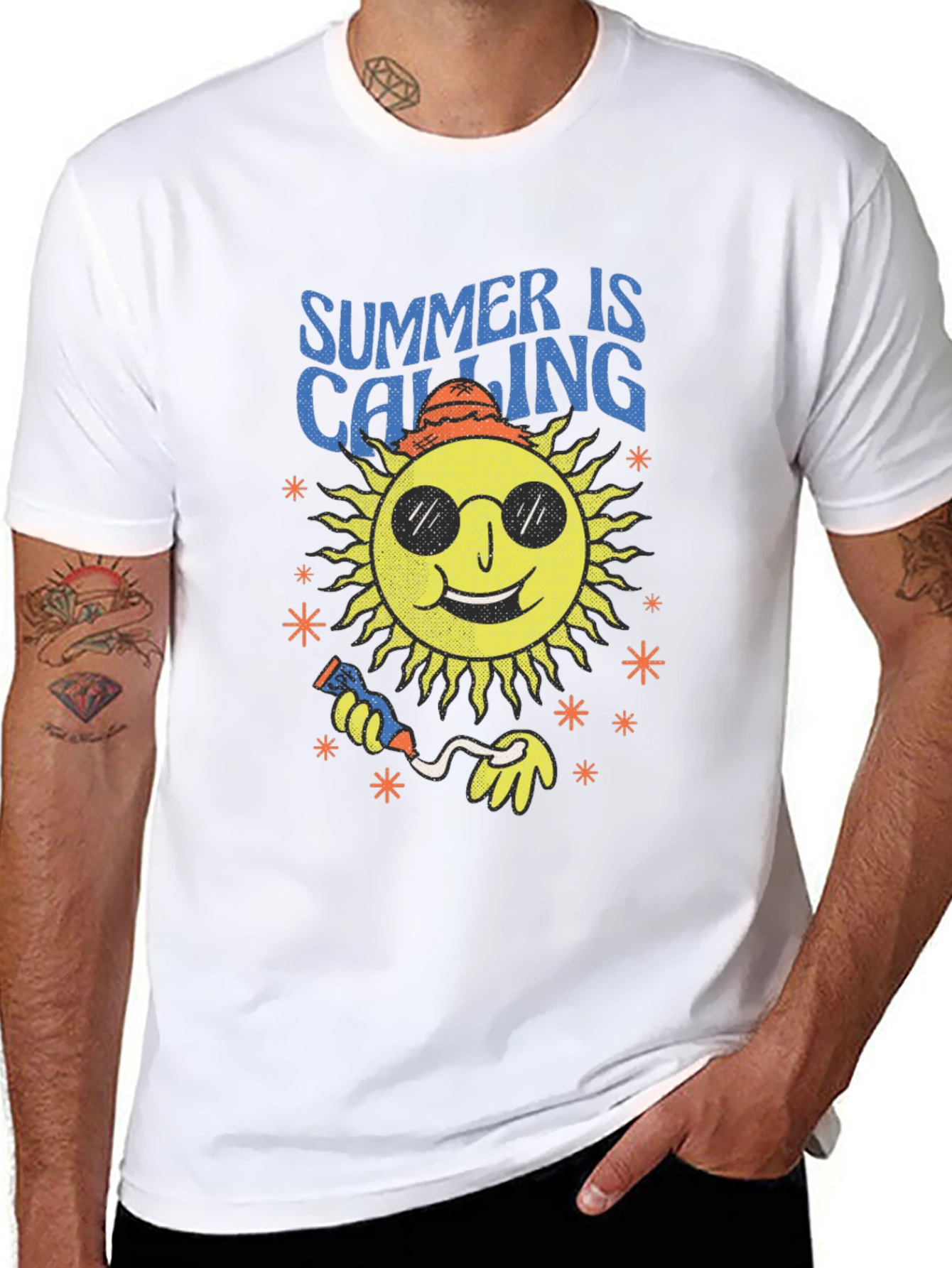 Summer Is Calling Black T-Shirt