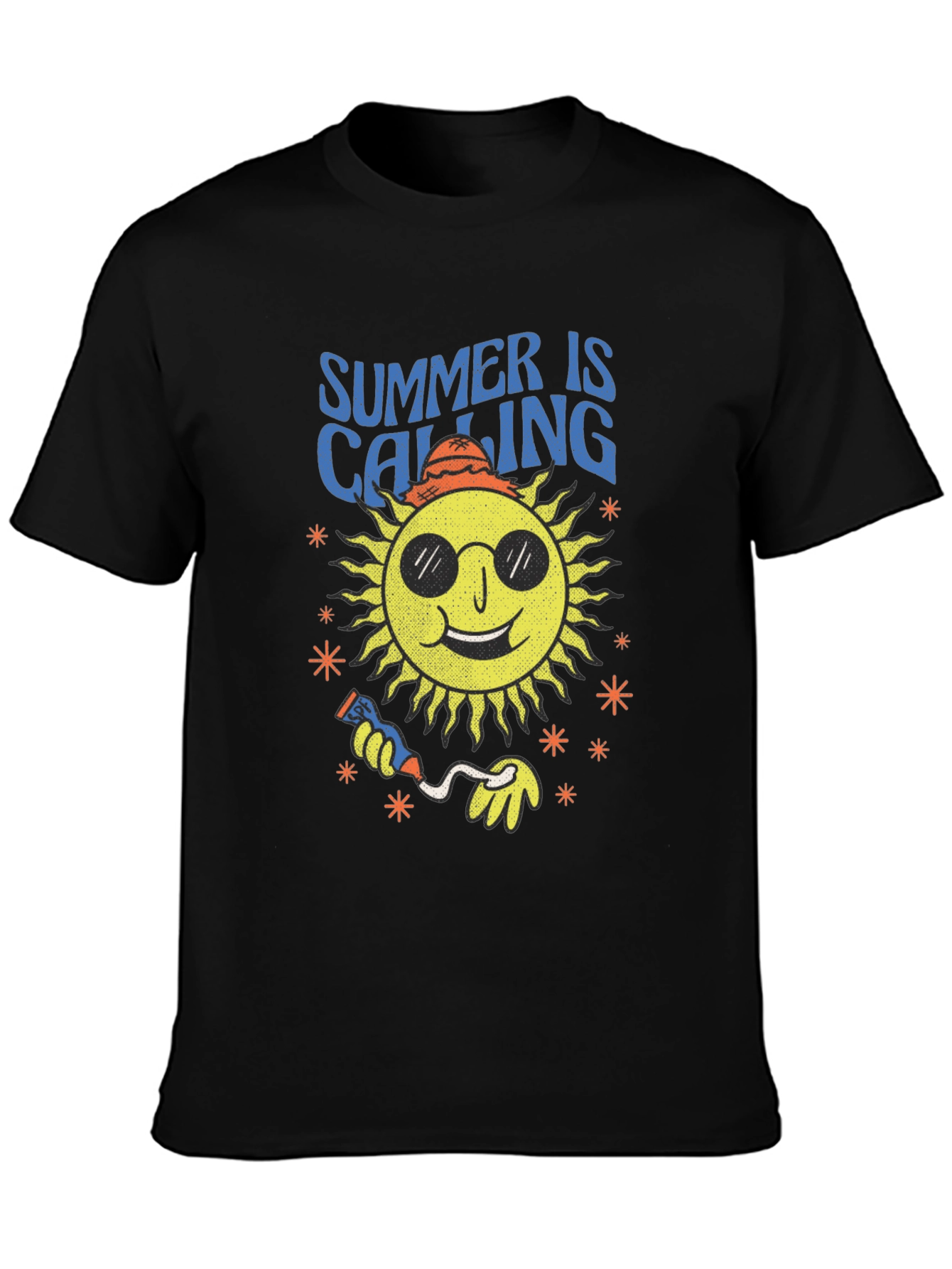 Summer Is Calling Black T-Shirt