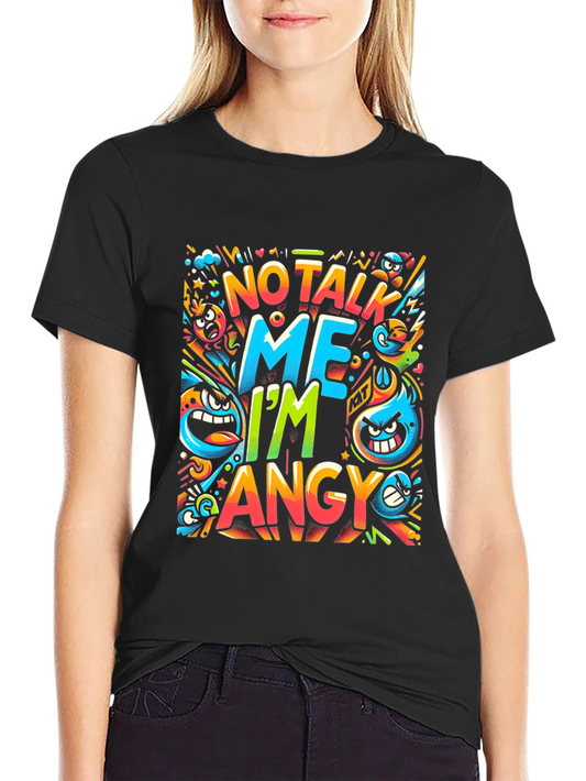 Angry Cartoon Graphic Print T-Shirt