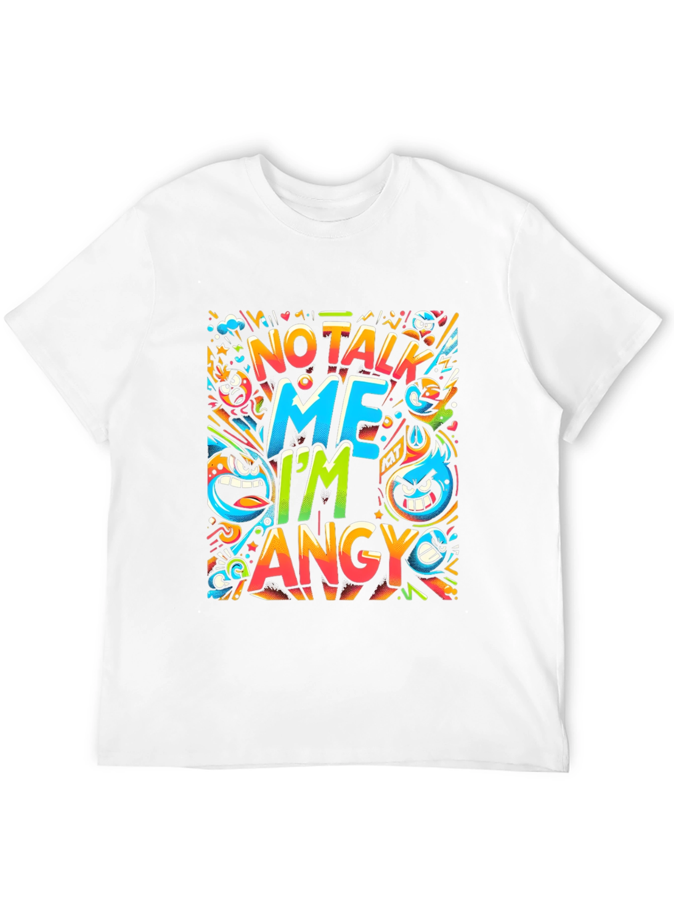 Angry Cartoon Graphic Print T-Shirt