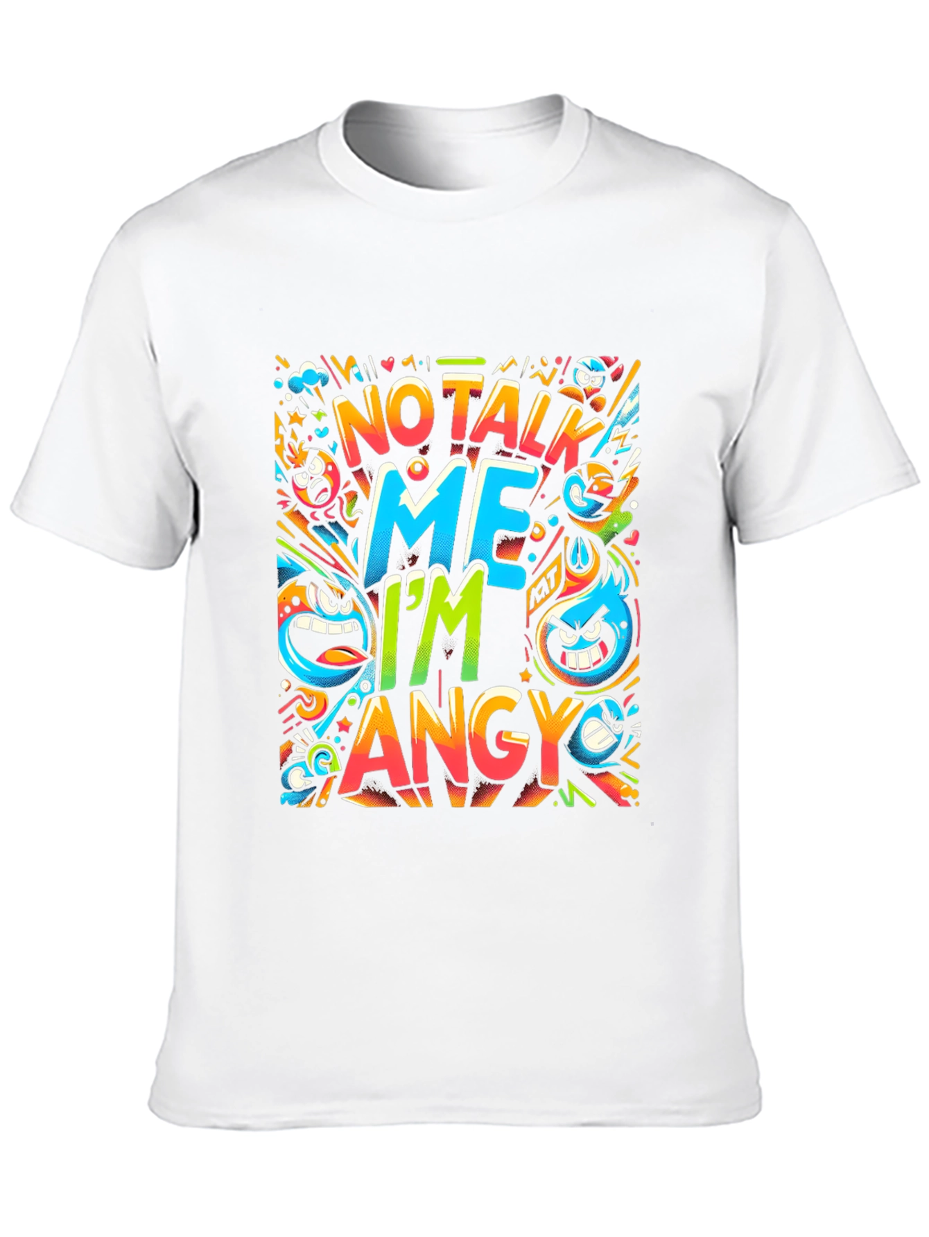 Angry Cartoon Graphic Print T-Shirt