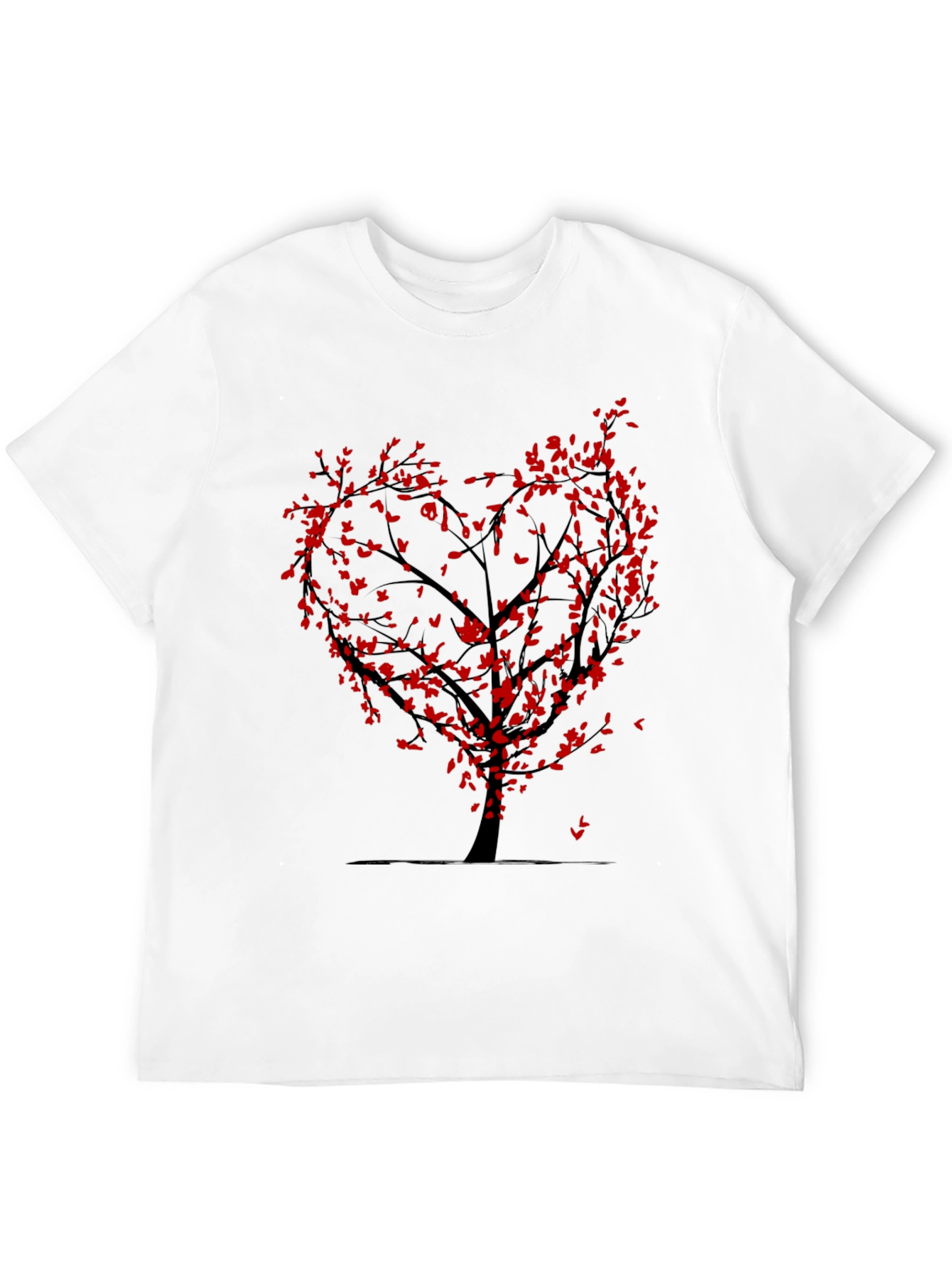 Heart Tree Graphic Tee - Black Cotton Blend