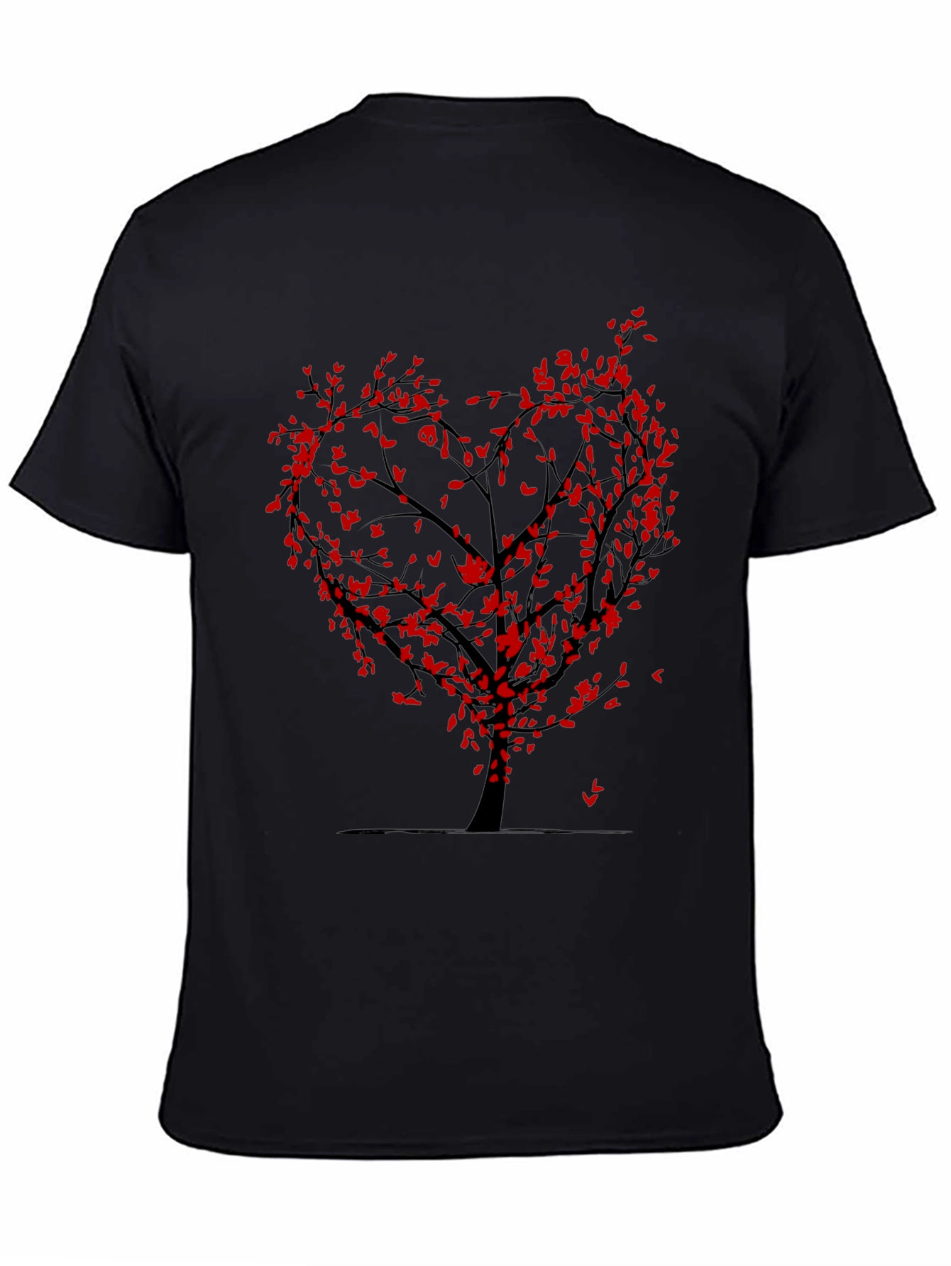 Heart Tree Graphic Tee - Black Cotton Blend