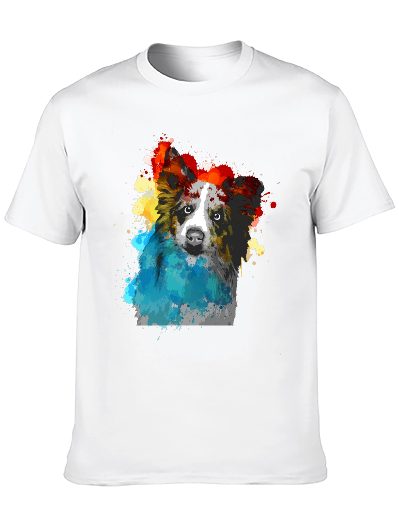 Watercolor Dog Graphic T-Shirt