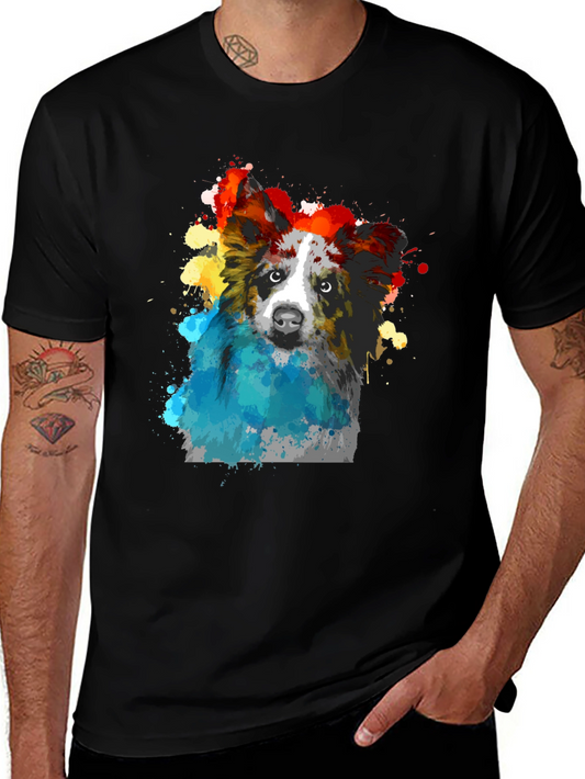 Watercolor Dog Graphic T-Shirt