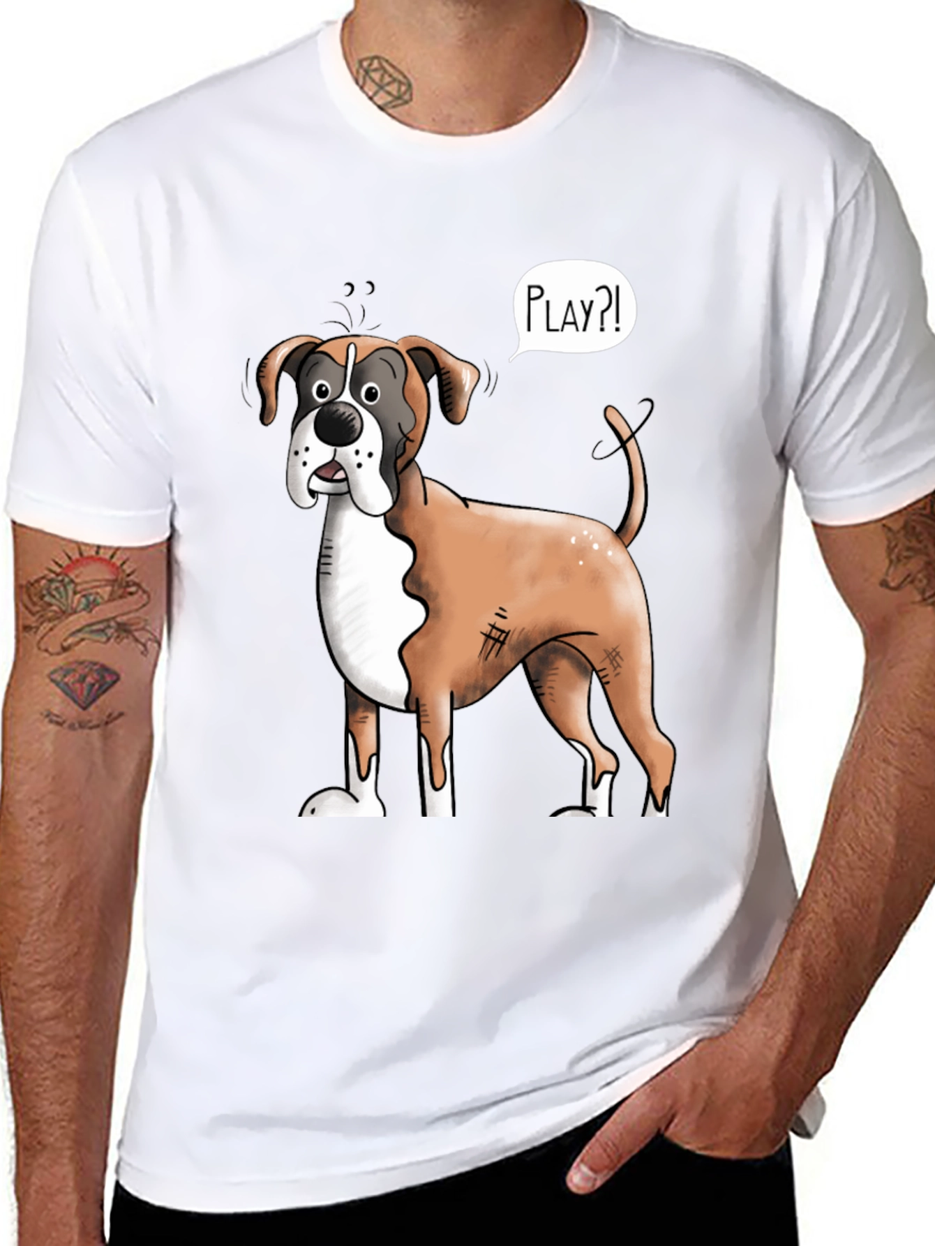 Funny Boxer Dog Play?! T-Shirt