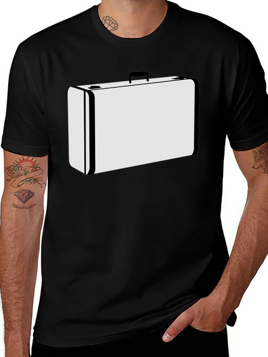 Suitcase Graphic Tee - Stylish Black T-Shirt