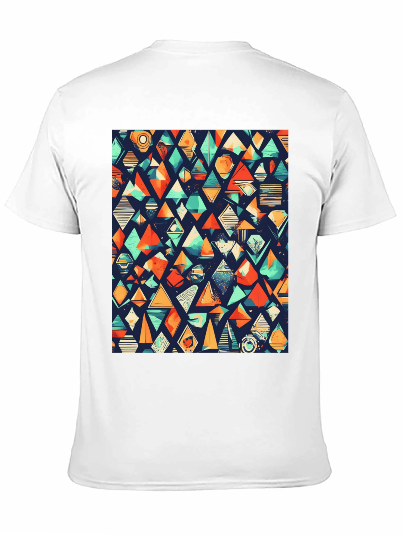 Geometric Pattern Black T-Shirt