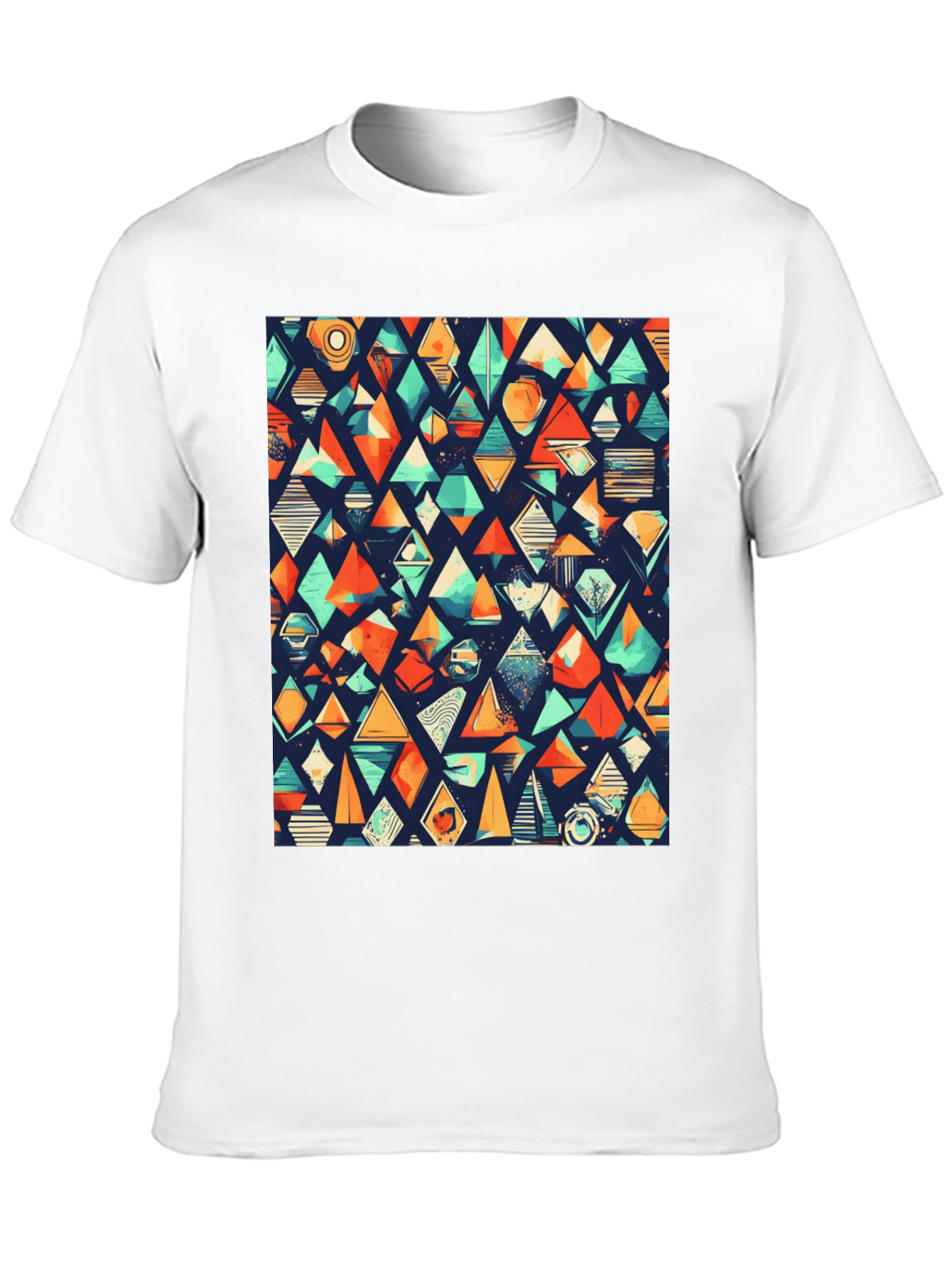 Geometric Pattern Black T-Shirt