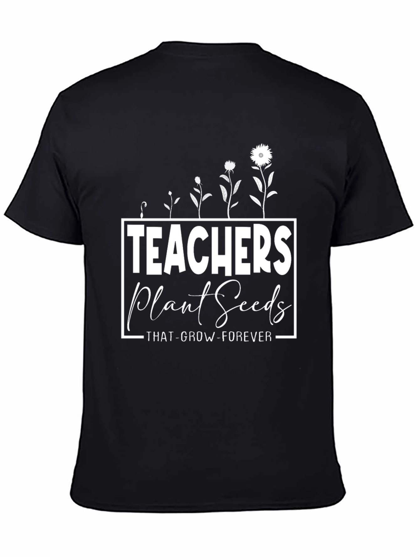 Teachers Plant Seeds Black Graphic Tee
