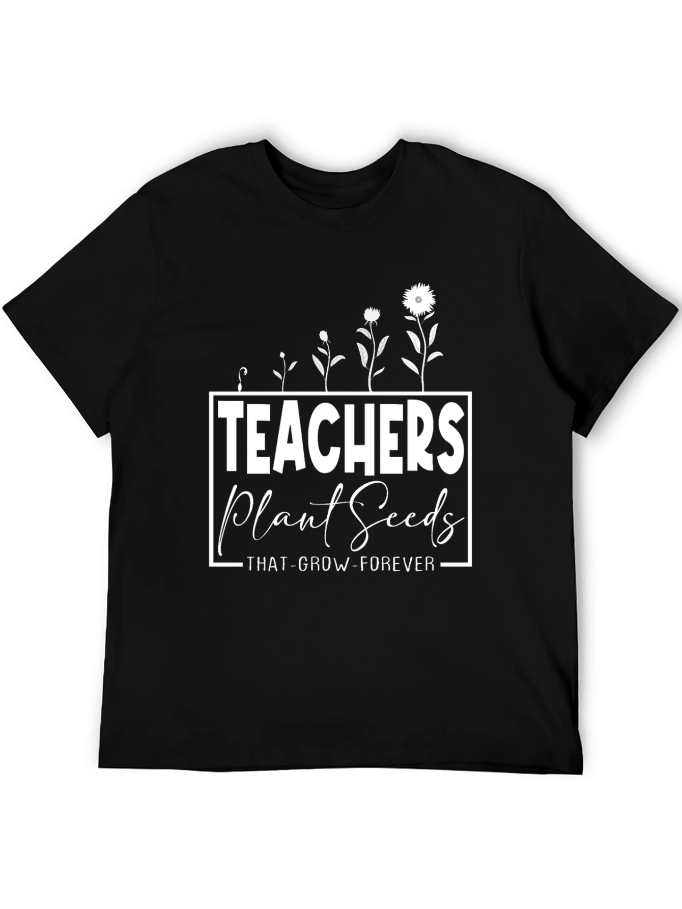 Teachers Plant Seeds Black Graphic Tee