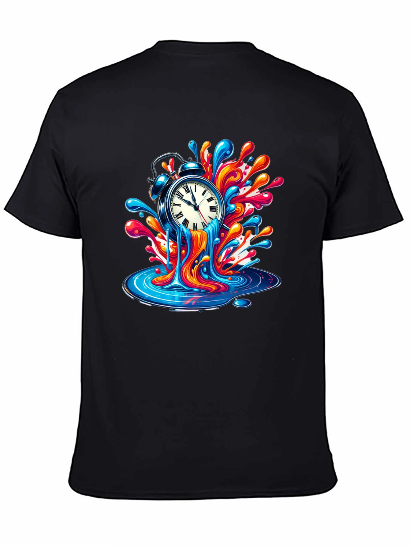 Melting Clock Graphic T-Shirt