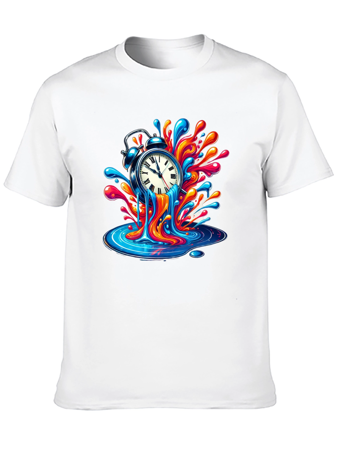 Melting Clock Graphic T-Shirt