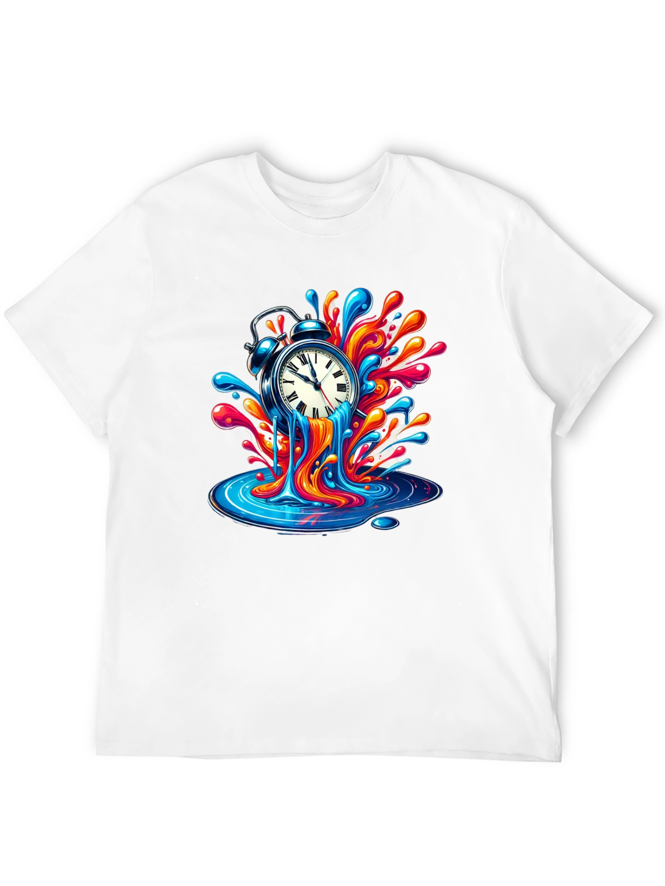 Melting Clock Graphic T-Shirt