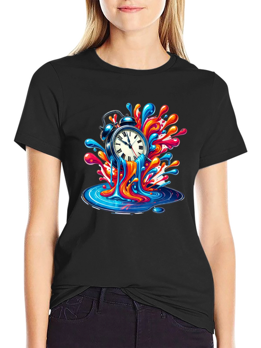 Melting Clock Graphic T-Shirt
