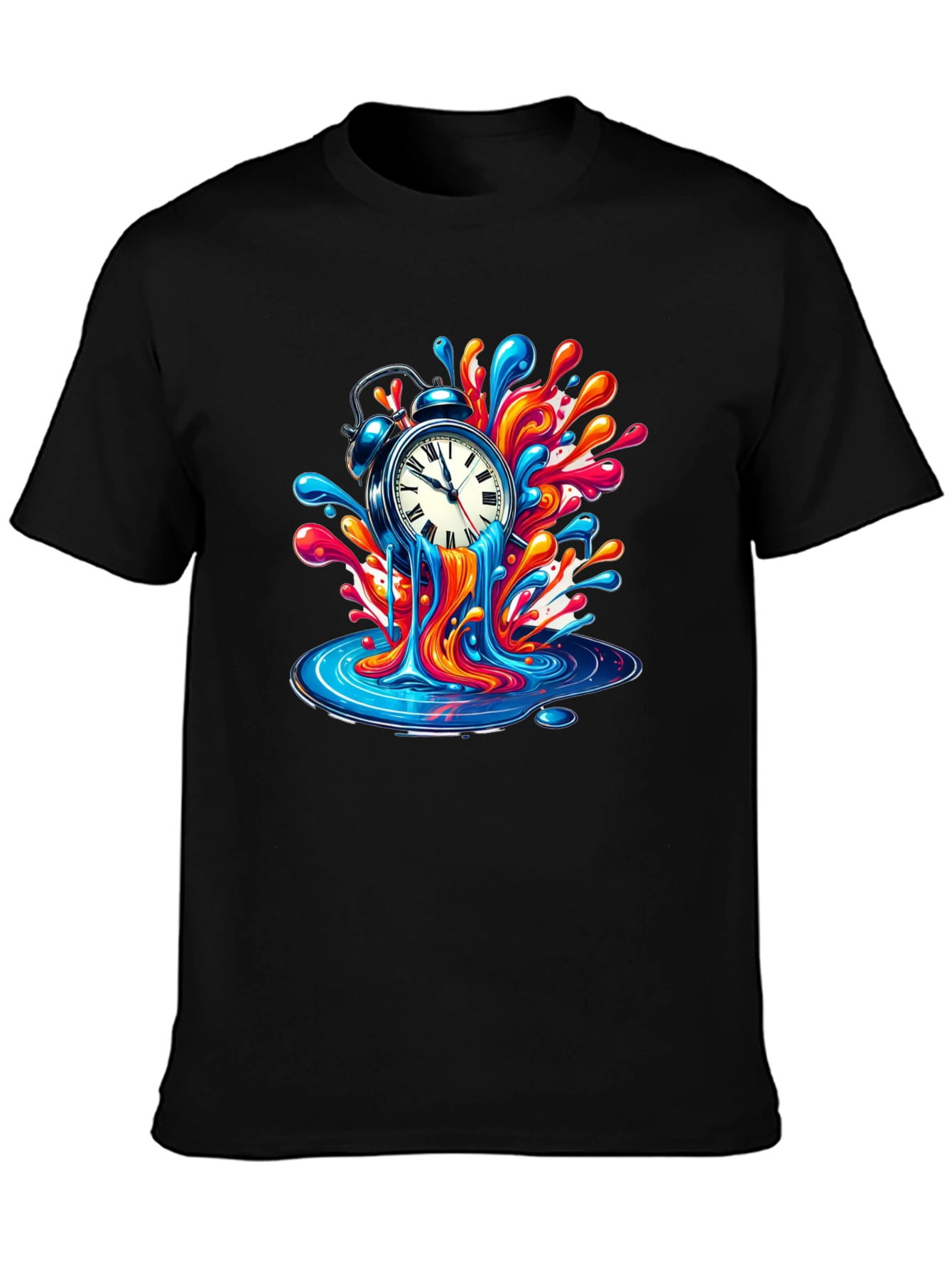 Melting Clock Graphic T-Shirt