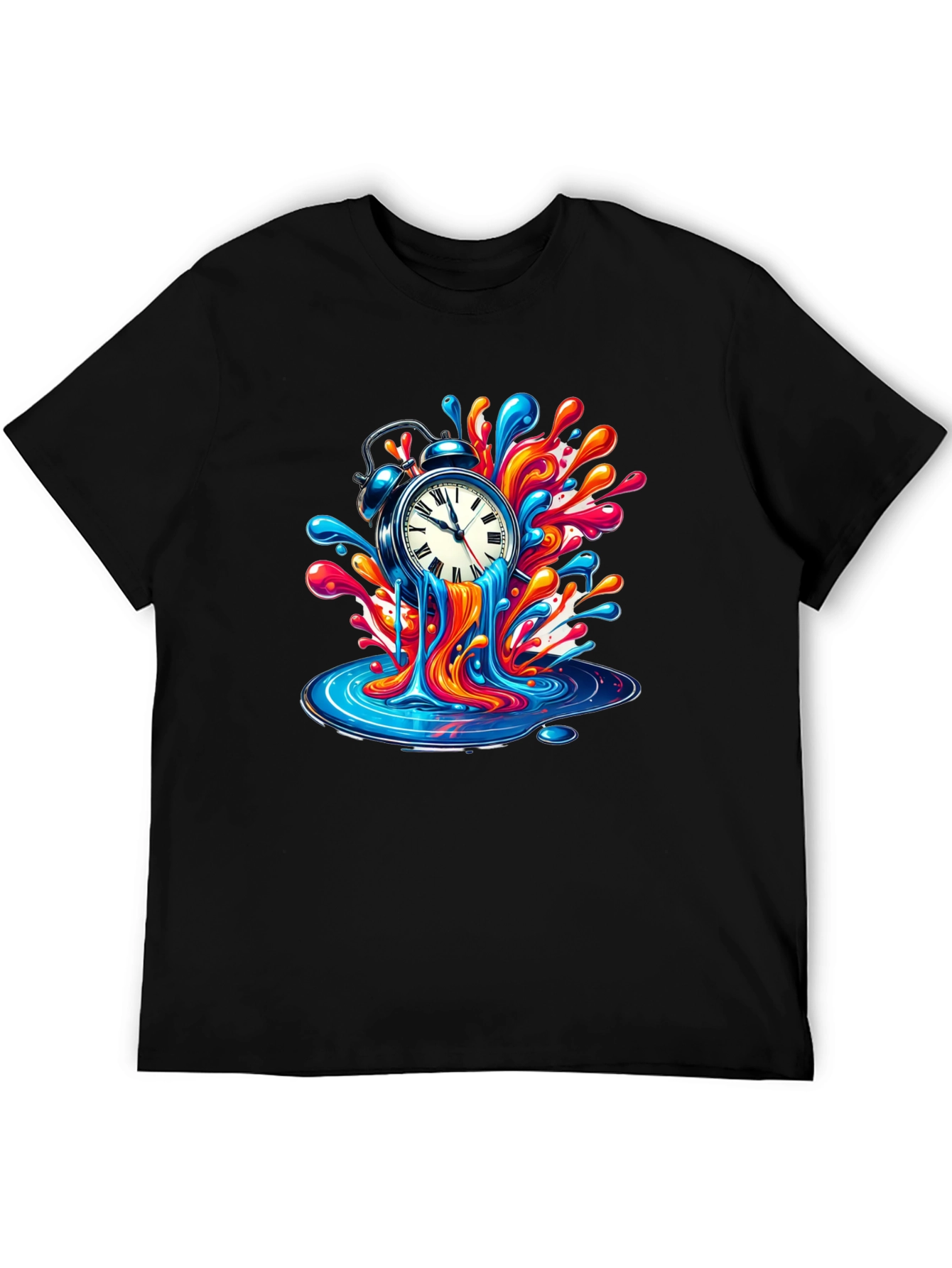 Melting Clock Graphic T-Shirt
