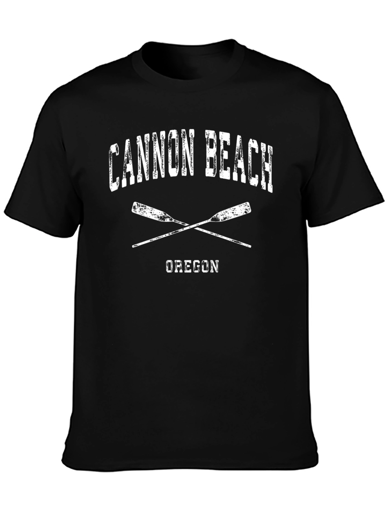 Cannon Beach Oregon T-Shirt - Crossed Oars Design