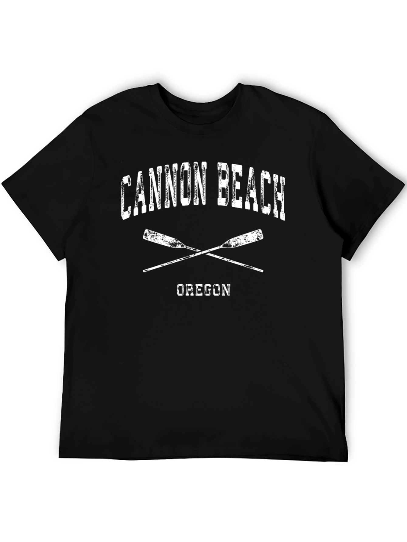 Cannon Beach Oregon T-Shirt - Crossed Oars Design