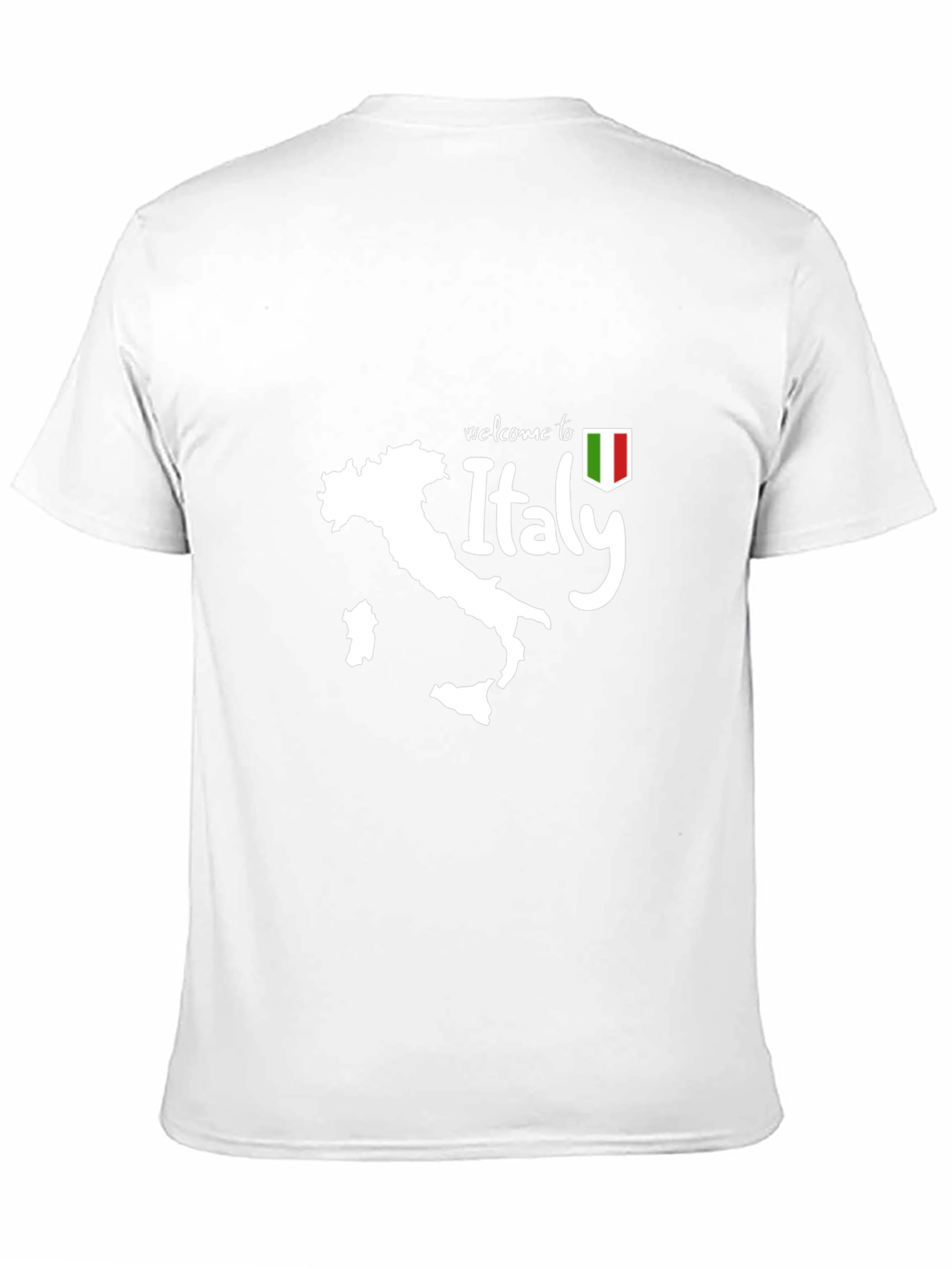 Welcome to Italy Map Black T-Shirt