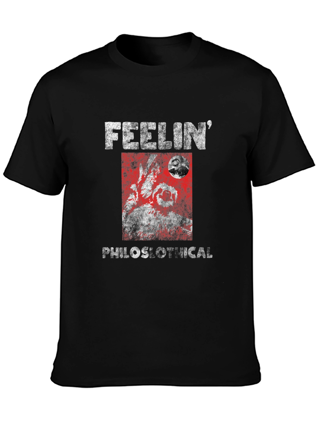 Feelin Philoslothical Funny Sloth Graphic T-Shirt