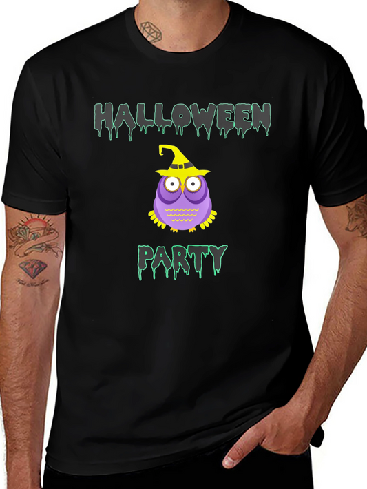 Halloween Party Owl Graphic T-Shirt