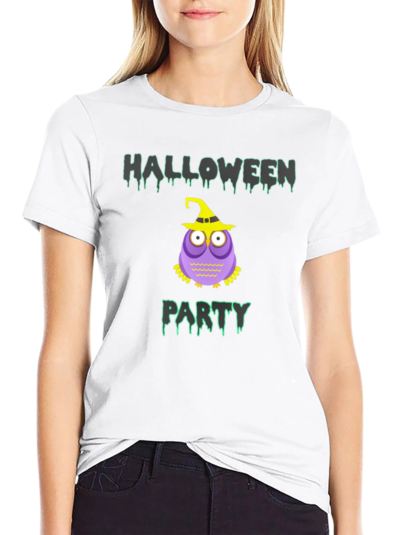 Halloween Party Owl Graphic T-Shirt