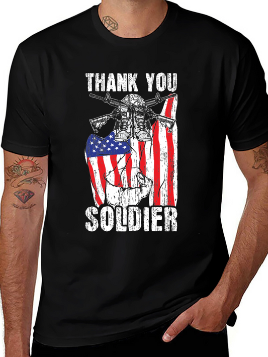 Thank You Soldier T-Shirt - Patriotic USA Flag