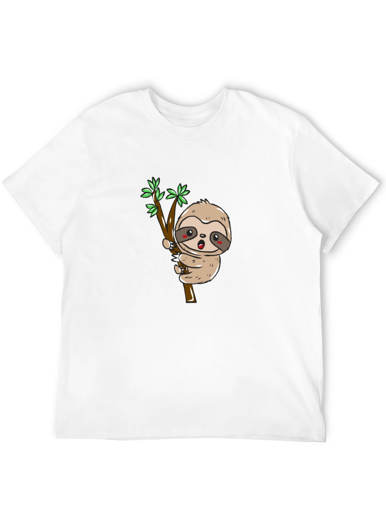 Sloth on Branch Graphic Tee - Black