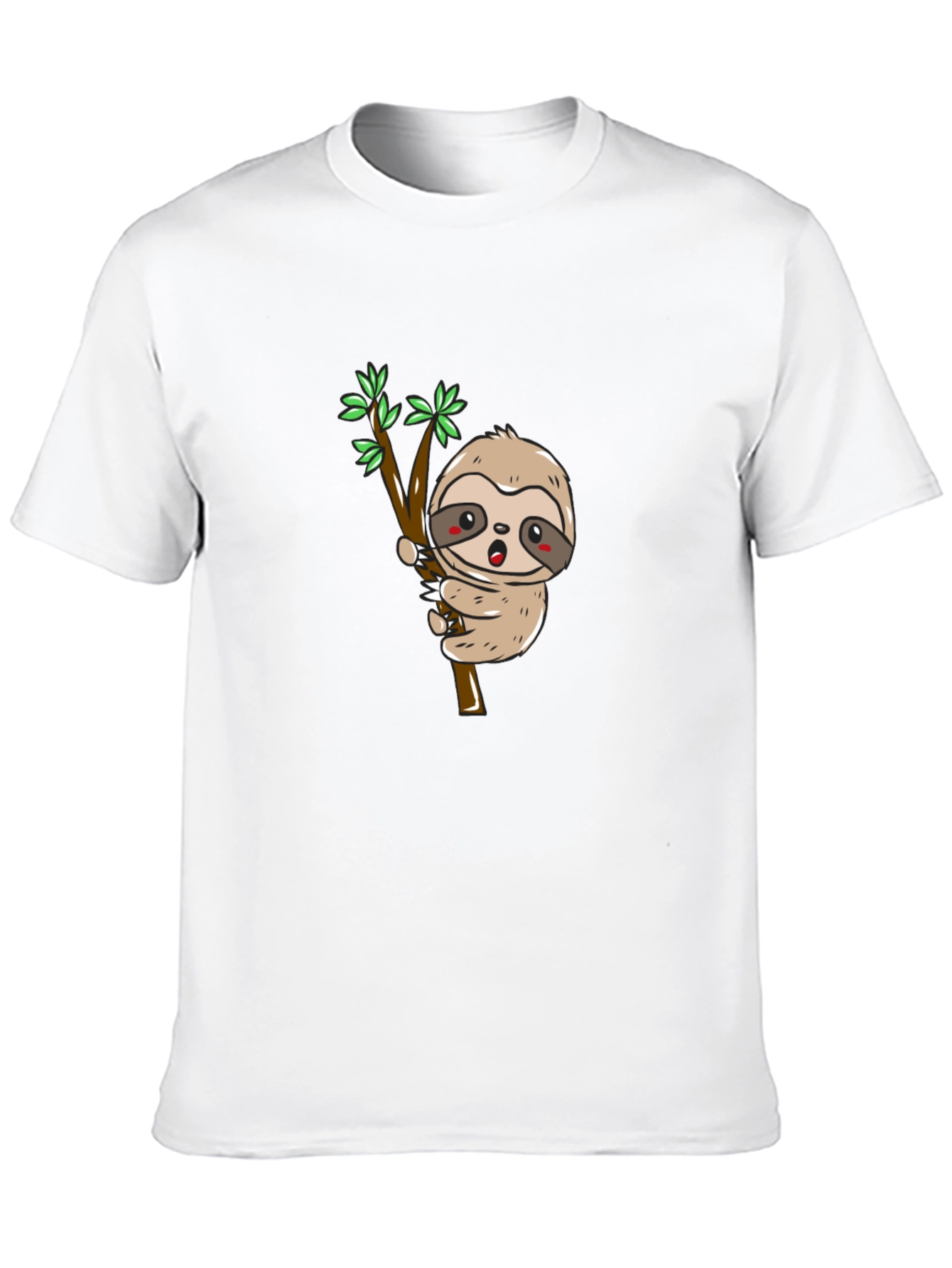 Sloth on Branch Graphic Tee - Black