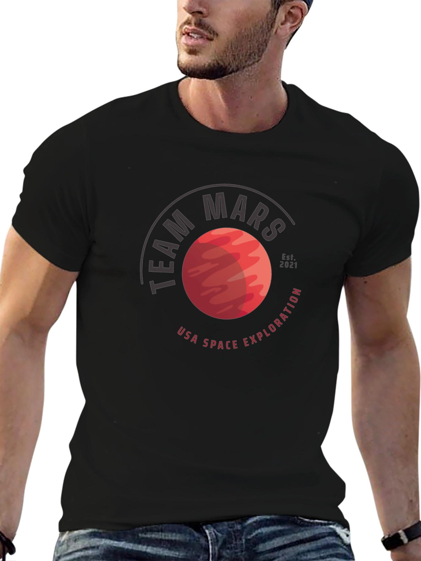 Team Mars Graphic Tee - USA Space Exploration