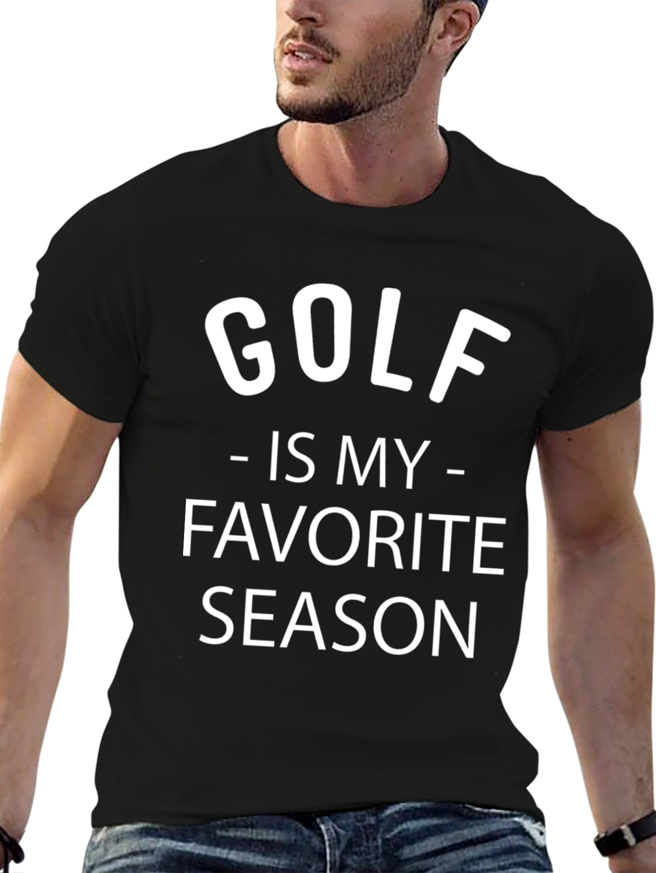 Golf Is My Favorite Season Black T-Shirt