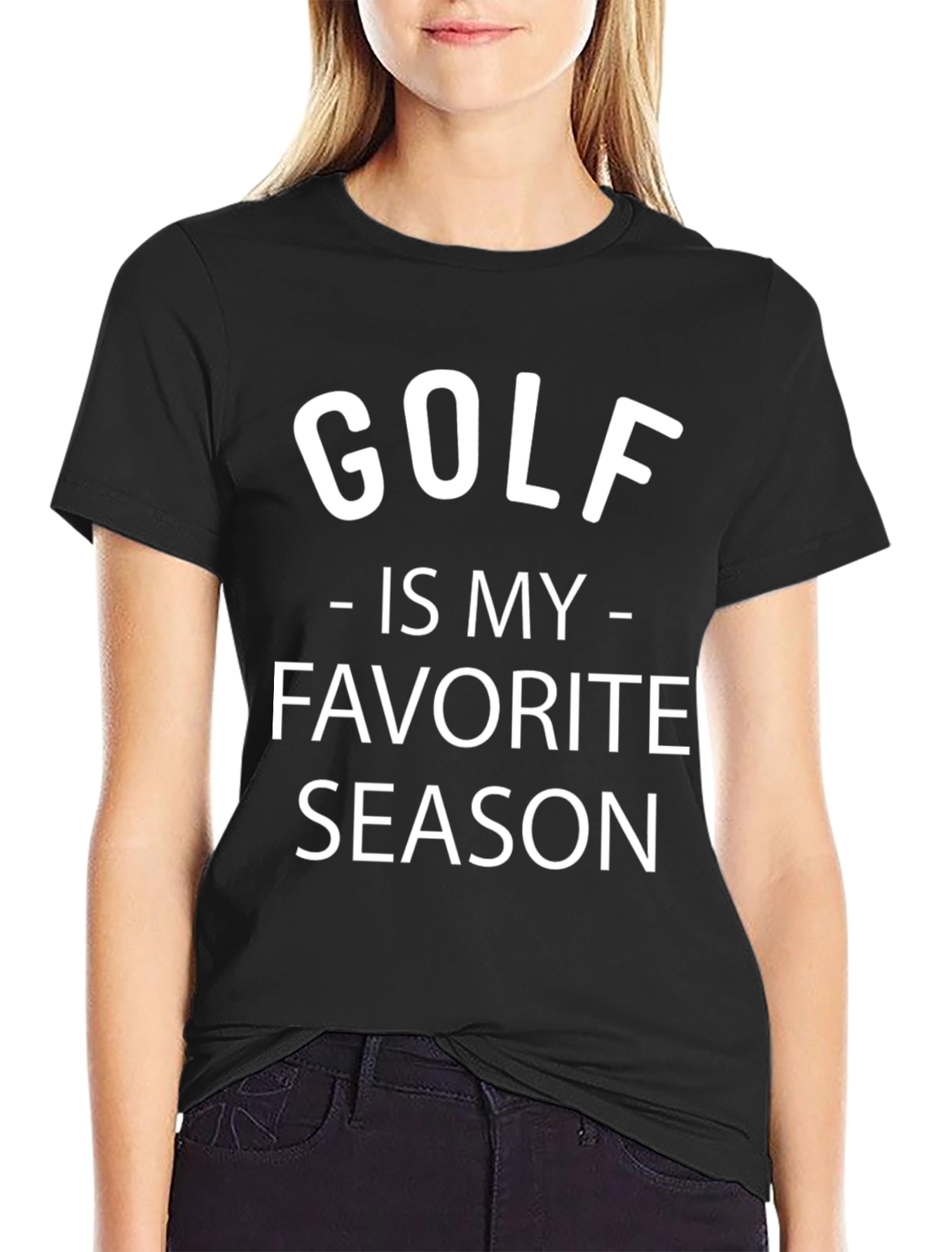 Golf Is My Favorite Season Black T-Shirt