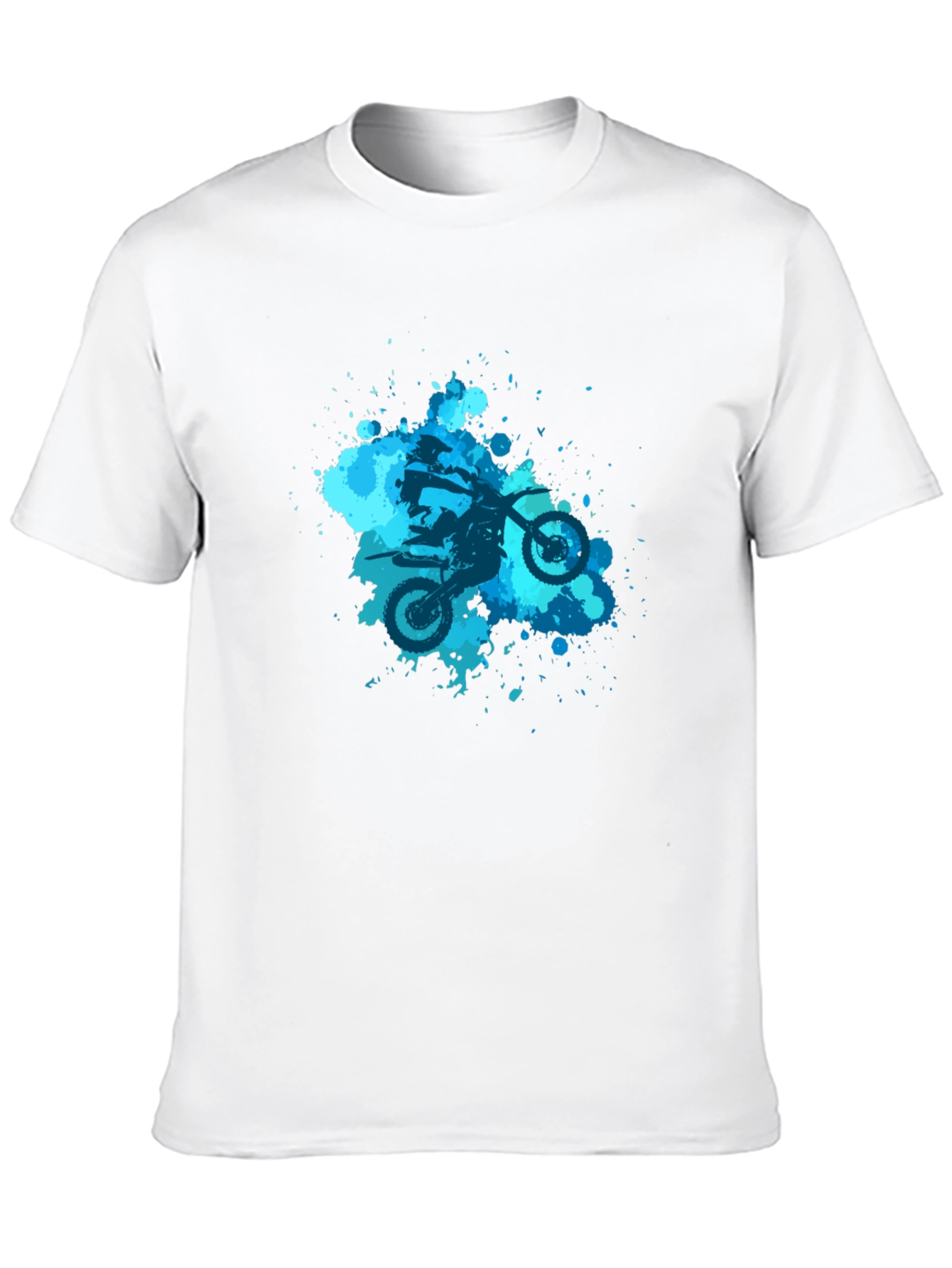 Motocross Splatter Graphic Tee - Black Cotton Shirt