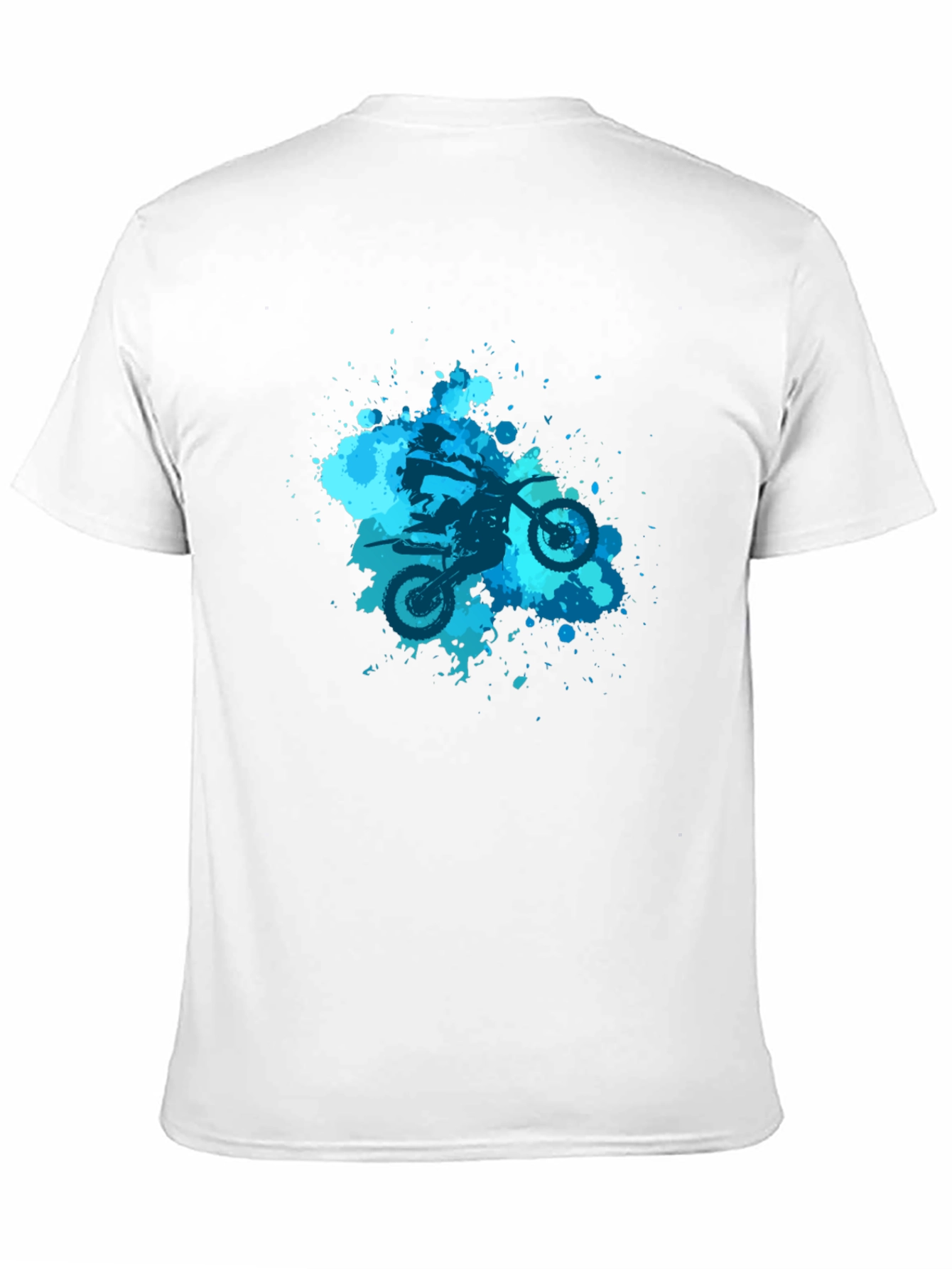 Motocross Splatter Graphic Tee - Black Cotton Shirt