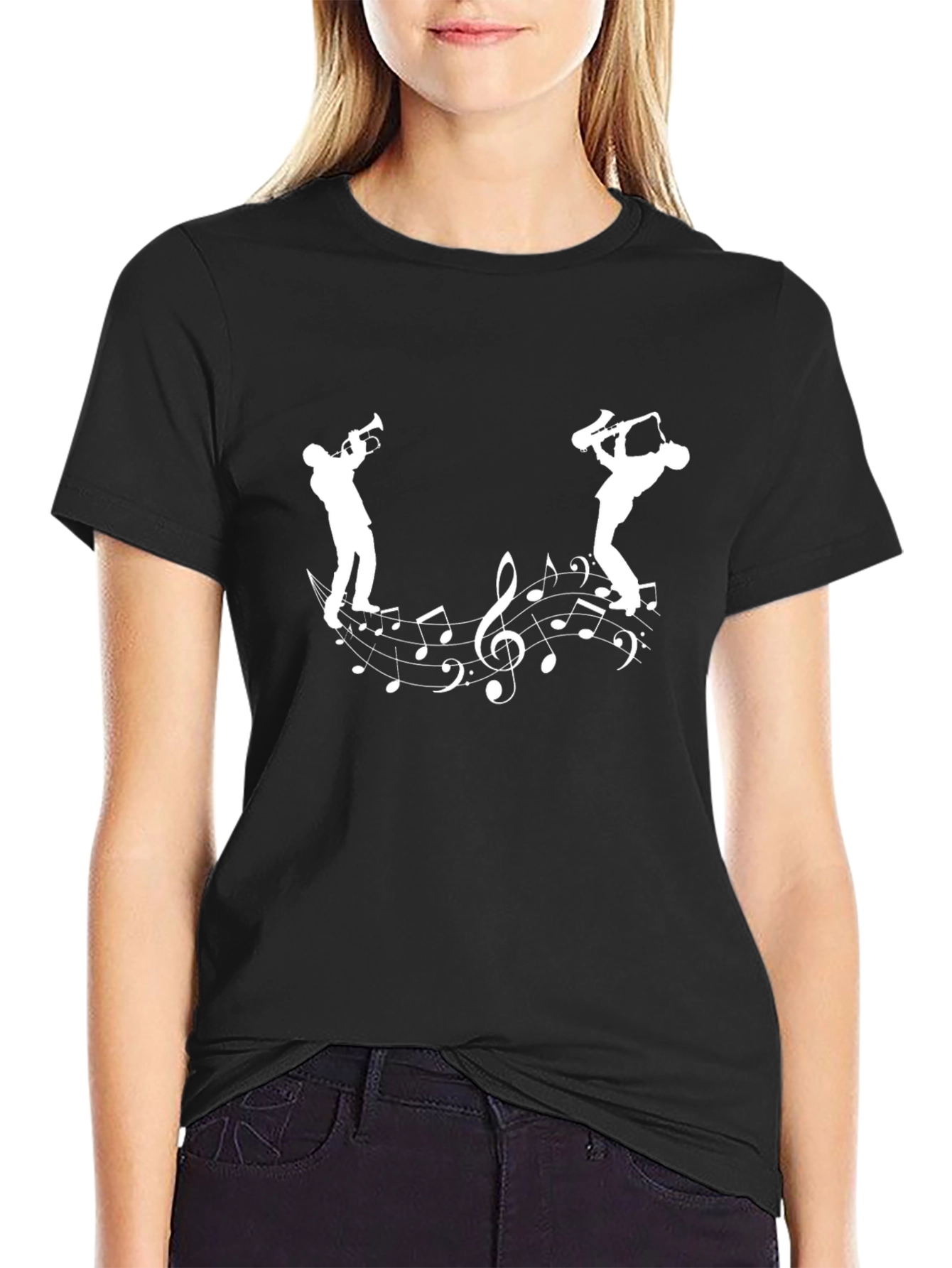 Musical Note T-Shirt Saxophone Player Graphic