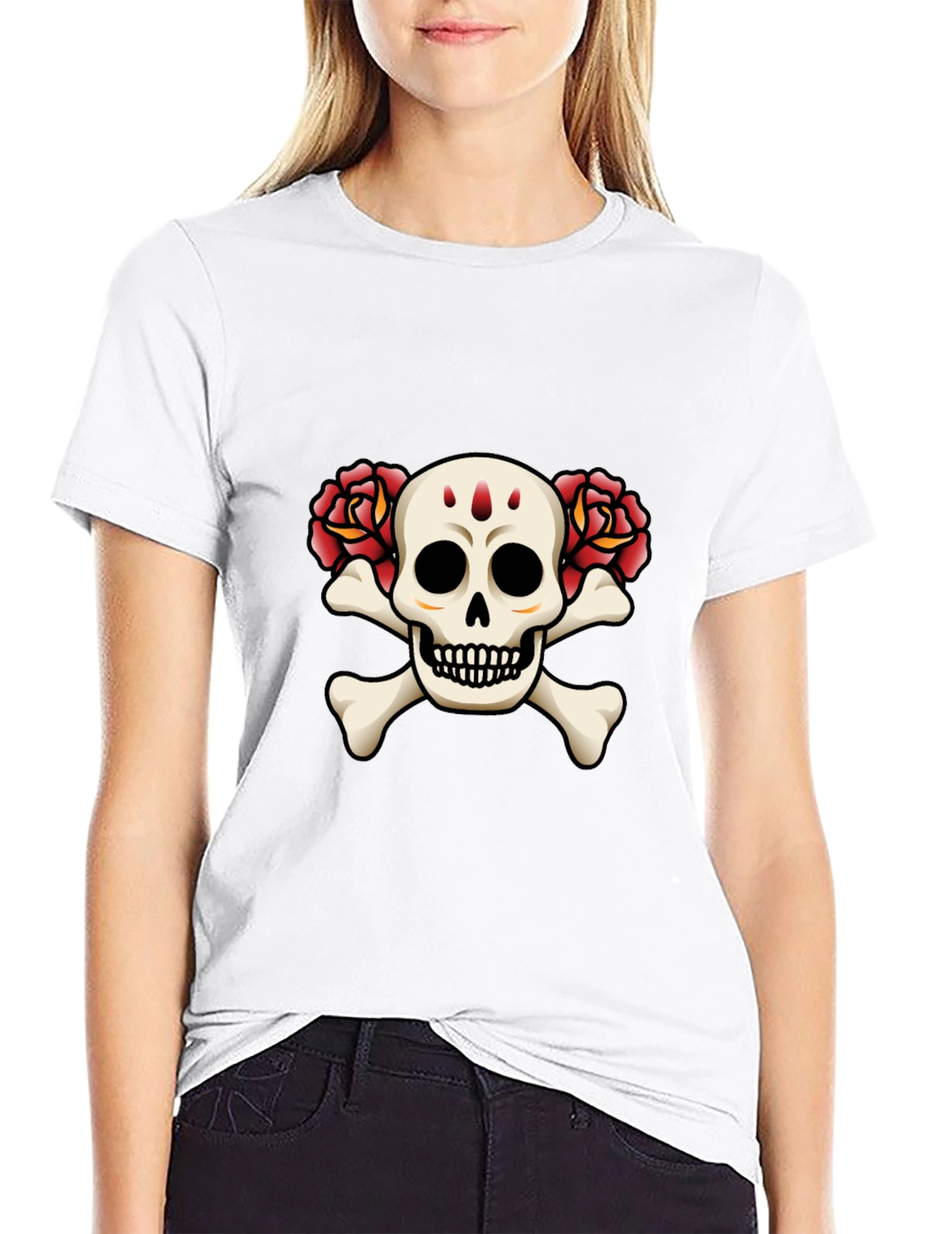 Skull and Roses Graphic Tee