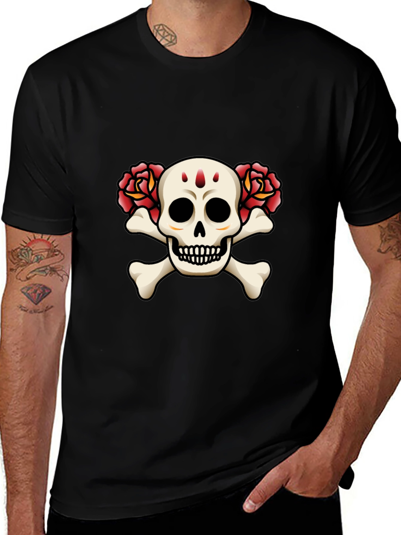 Skull and Roses Graphic Tee