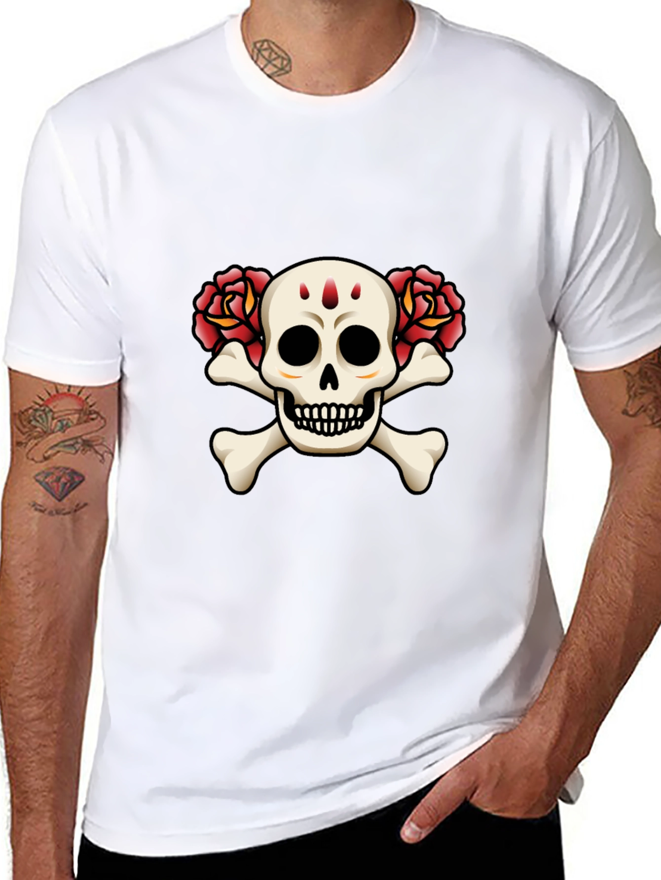 Skull and Roses Graphic Tee