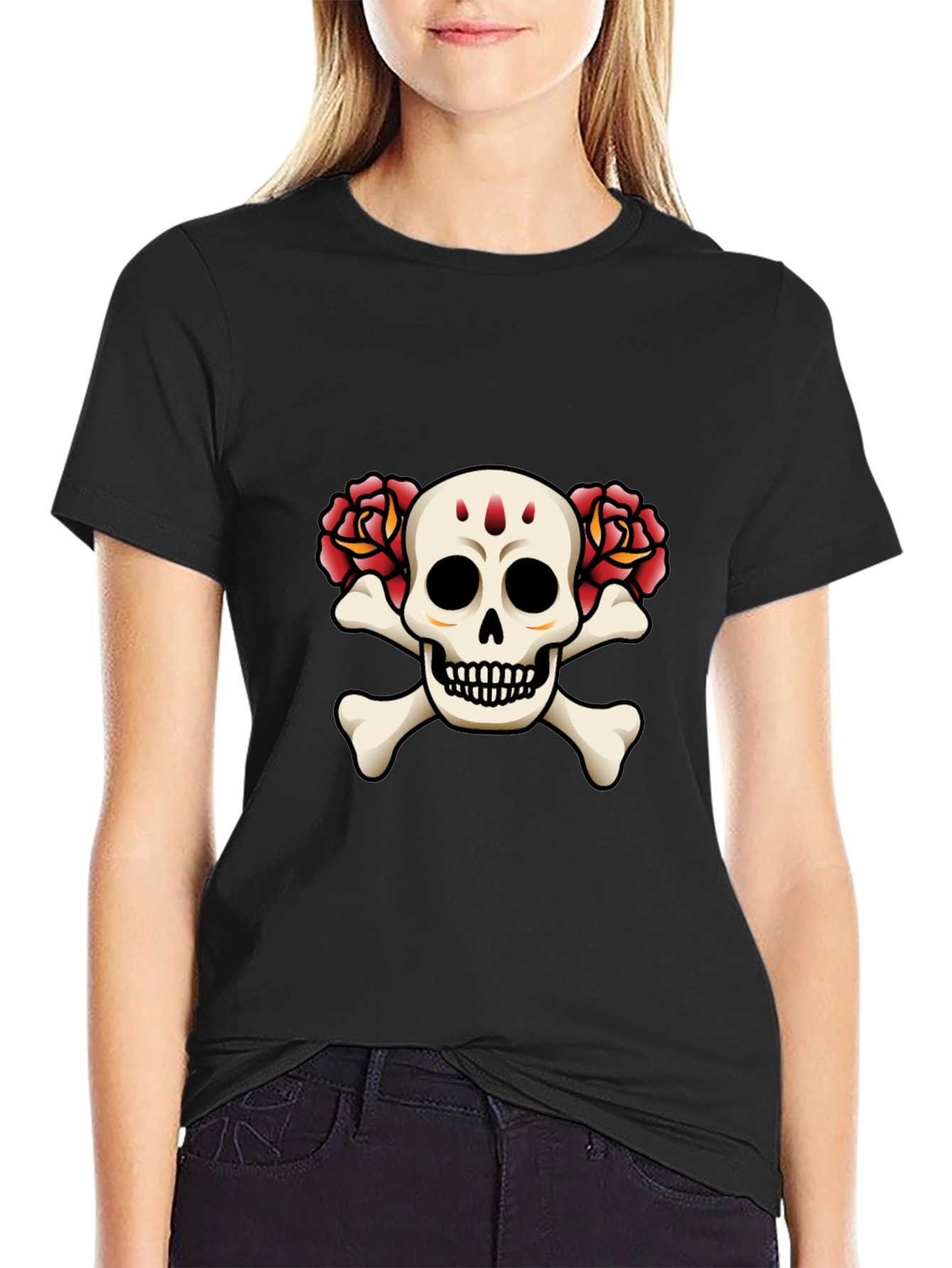 Skull and Roses Graphic Tee