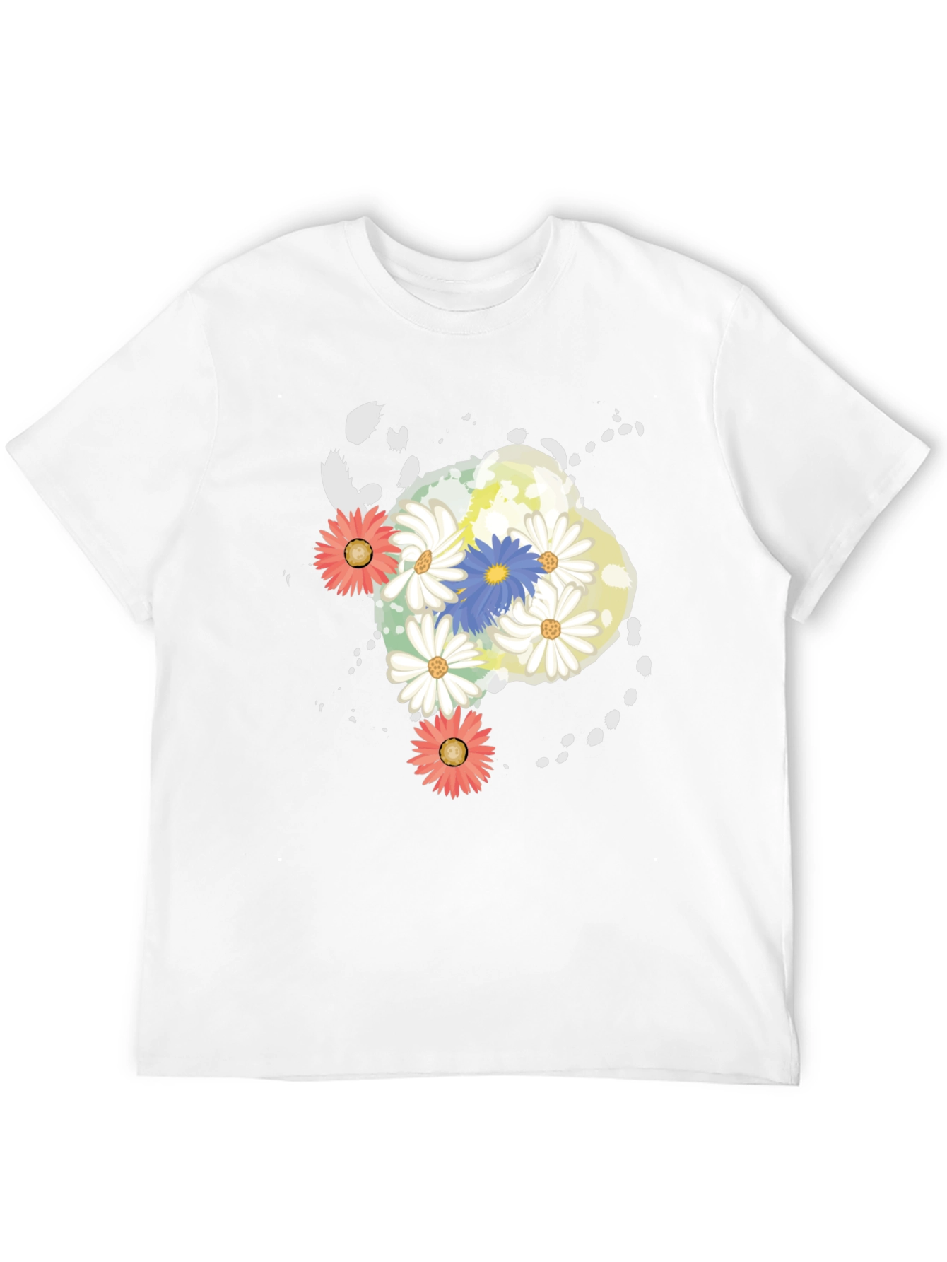 Floral Graphic Print Black T-Shirt