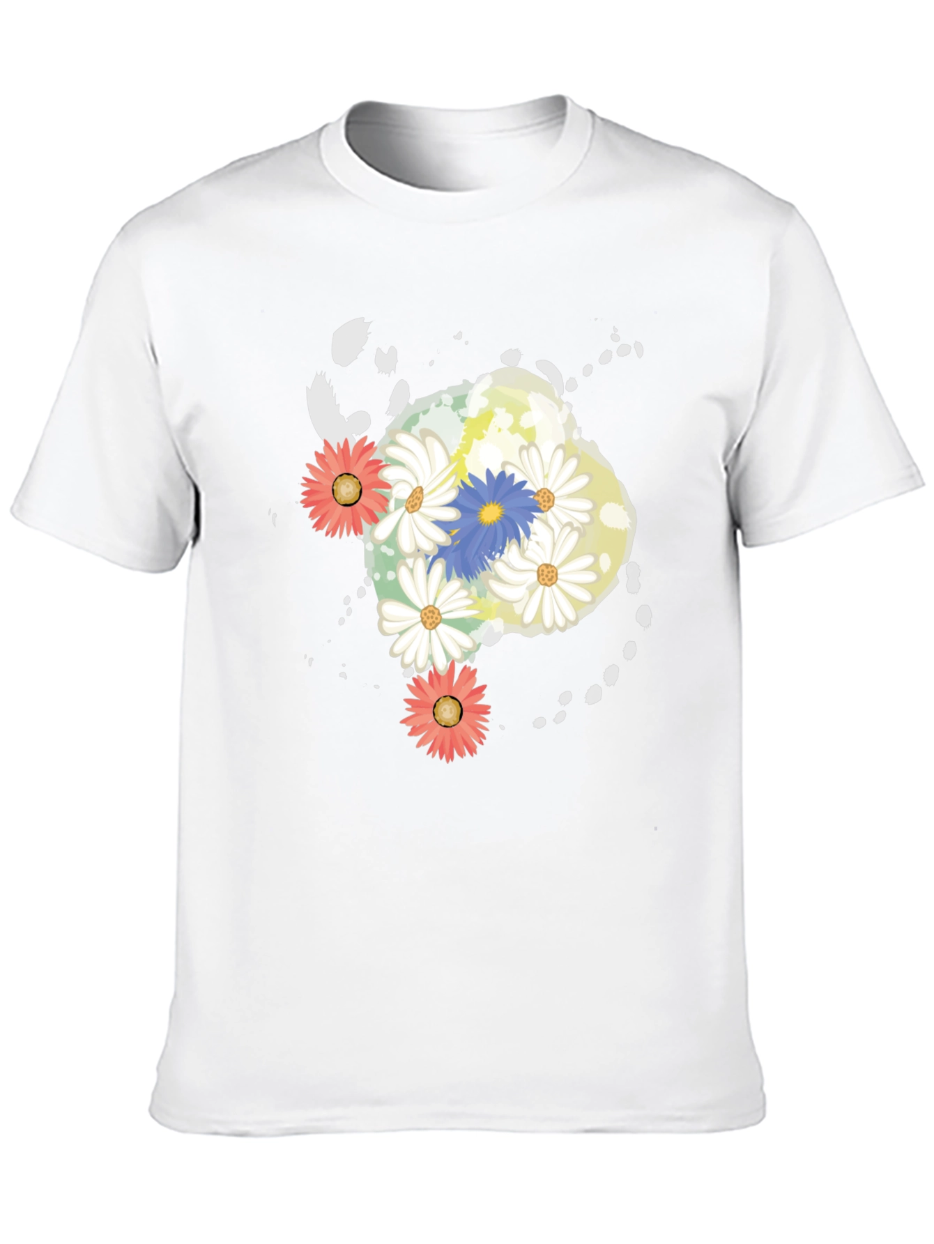 Floral Graphic Print Black T-Shirt