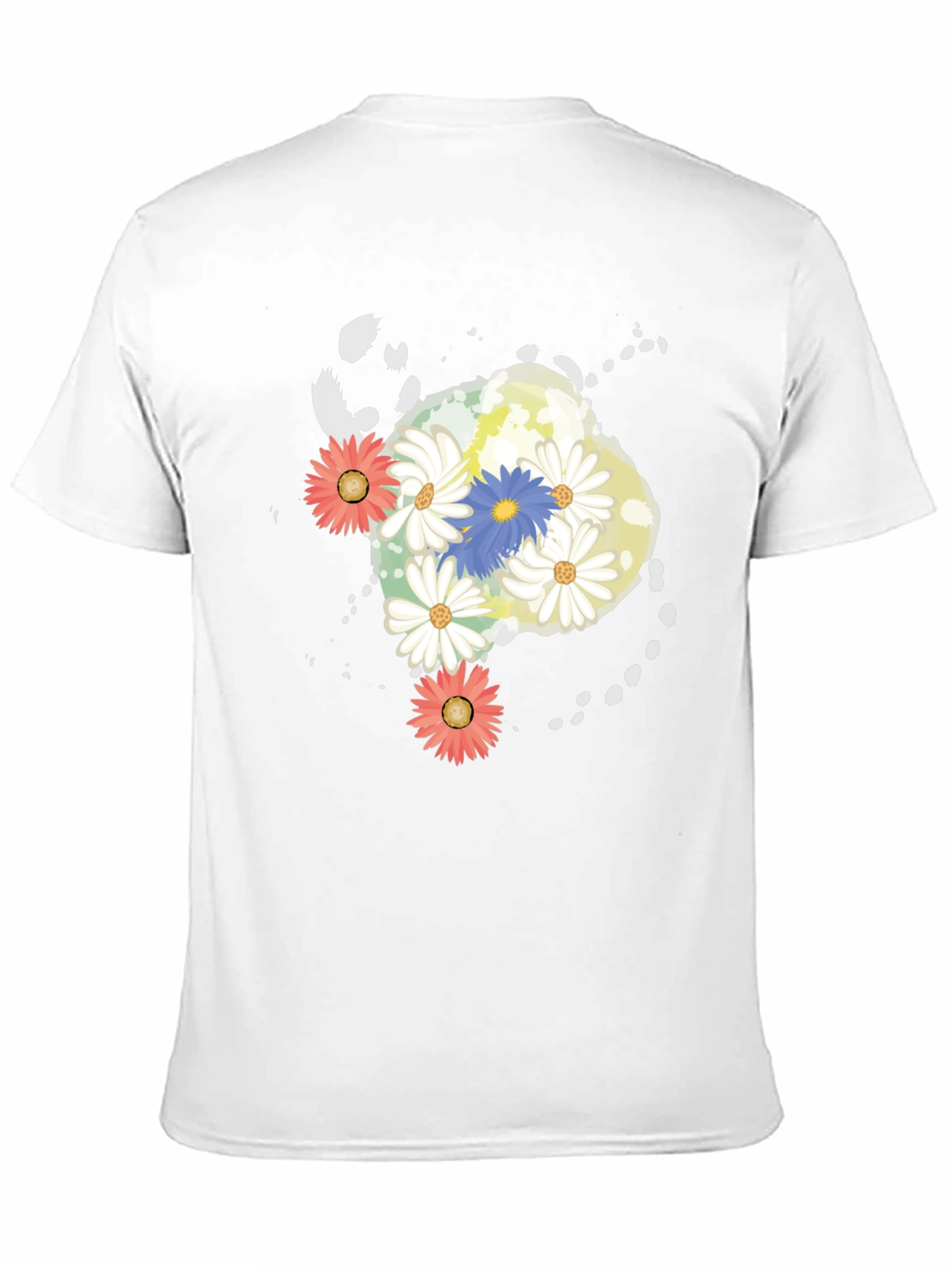 Floral Graphic Print Black T-Shirt