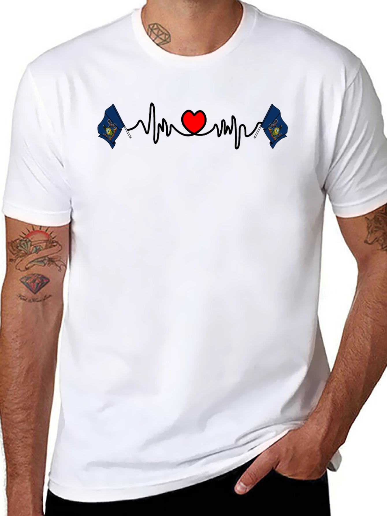 Michigan Love T-Shirt - State Pride Heartbeat Tee