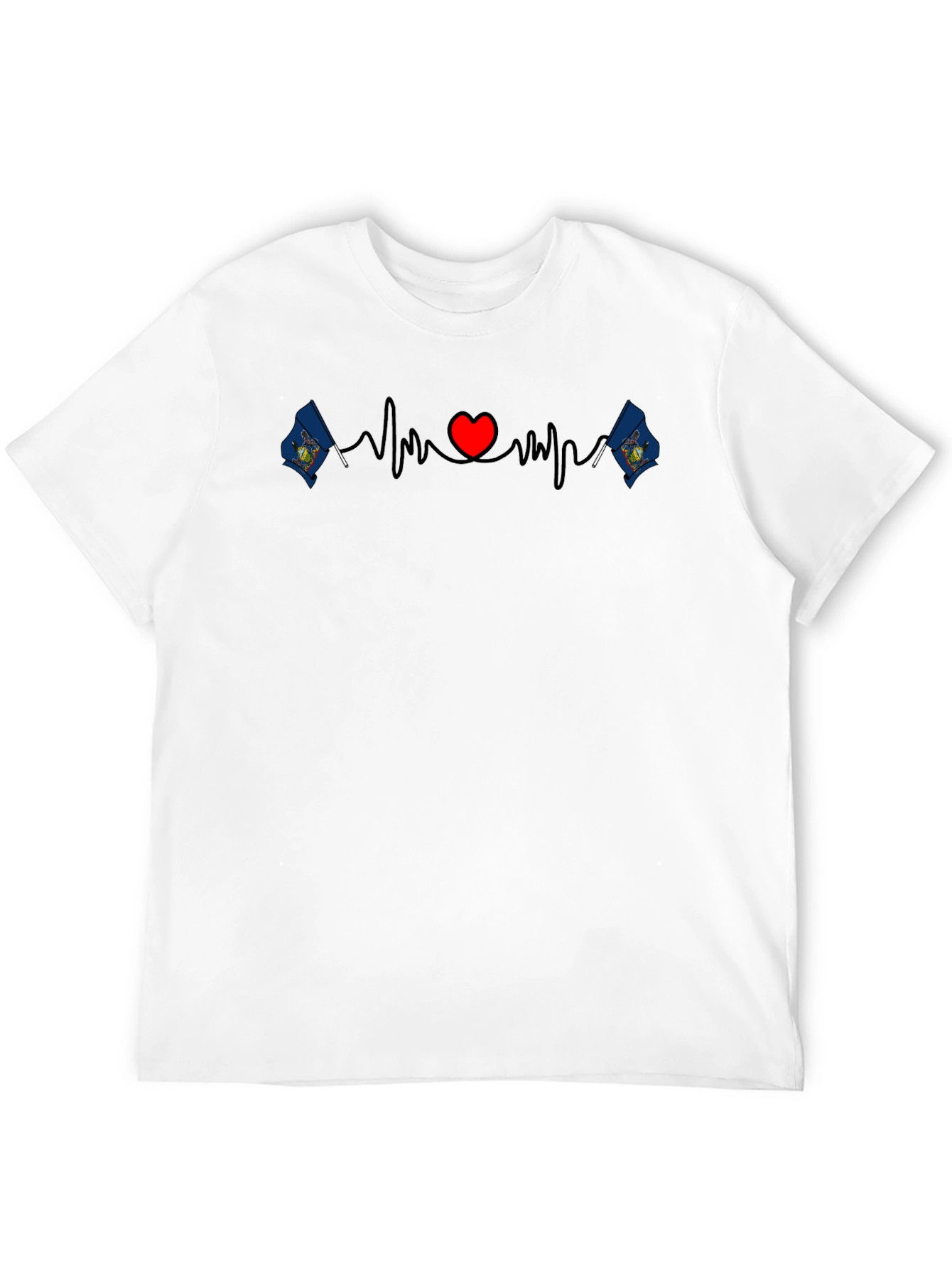 Michigan Love T-Shirt - State Pride Heartbeat Tee